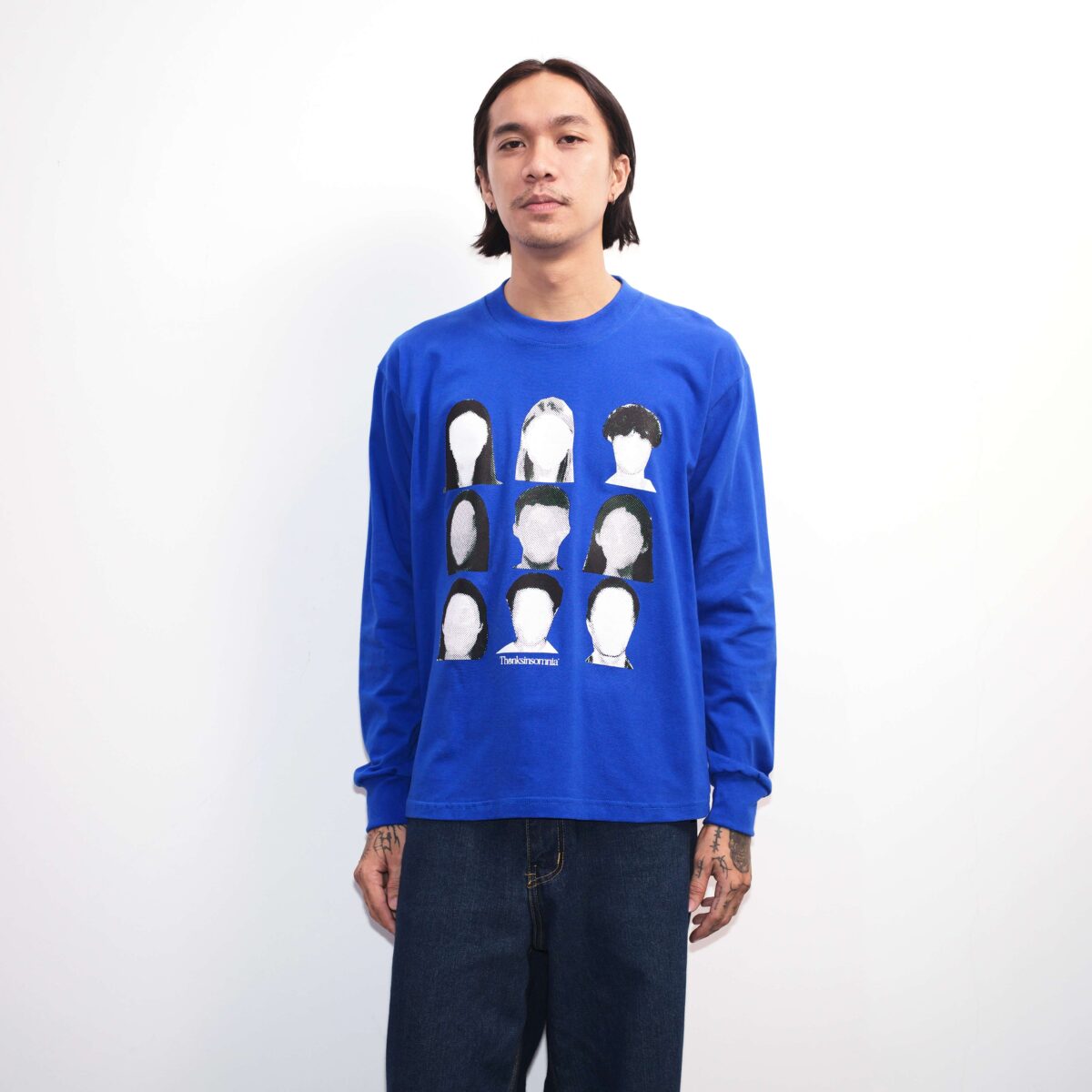 Long Sleeve Evelyn Blue Thanksinsomnia - Gambar 4