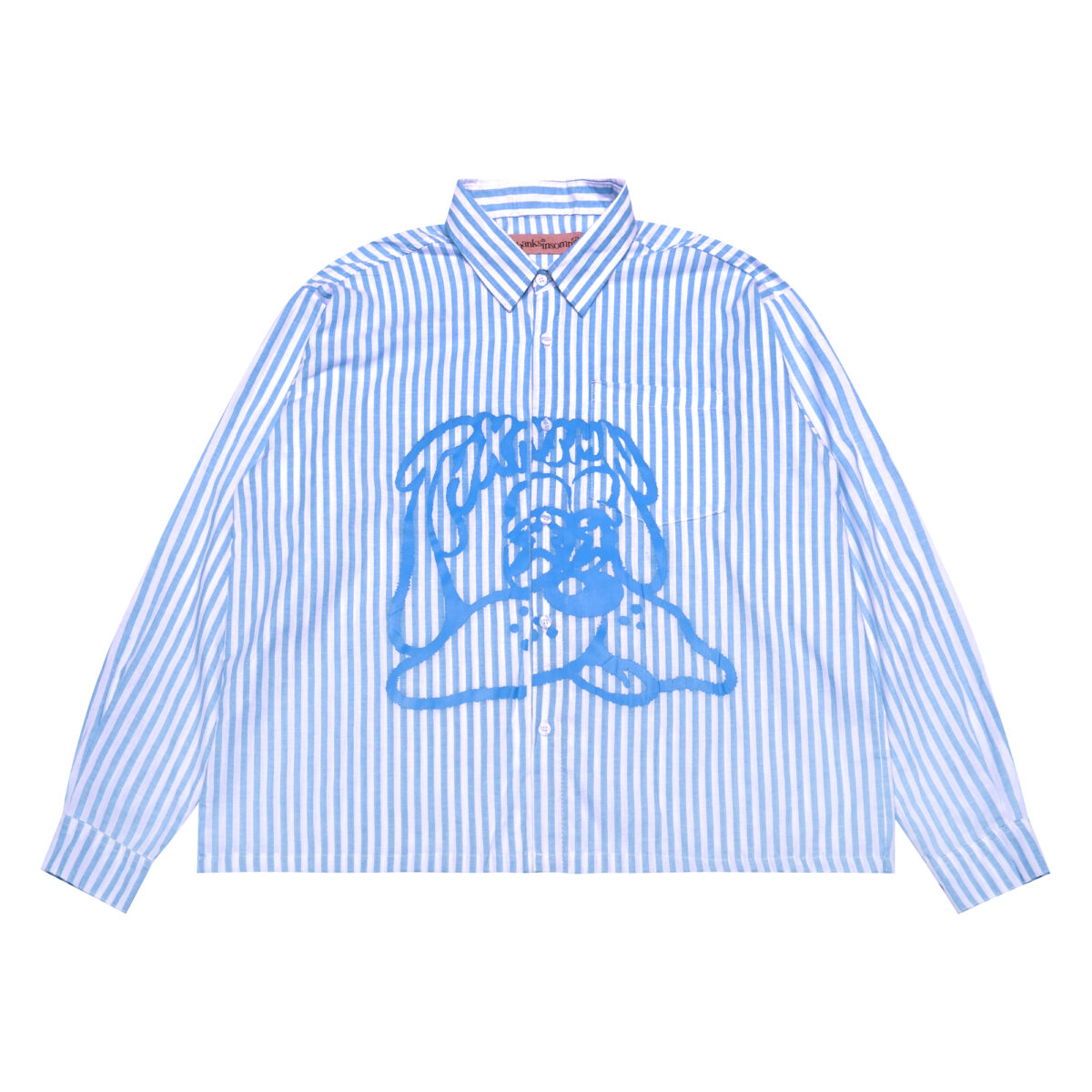 Long Shirt Hazella Blue Dog Striped Blue Thanksinsomnia