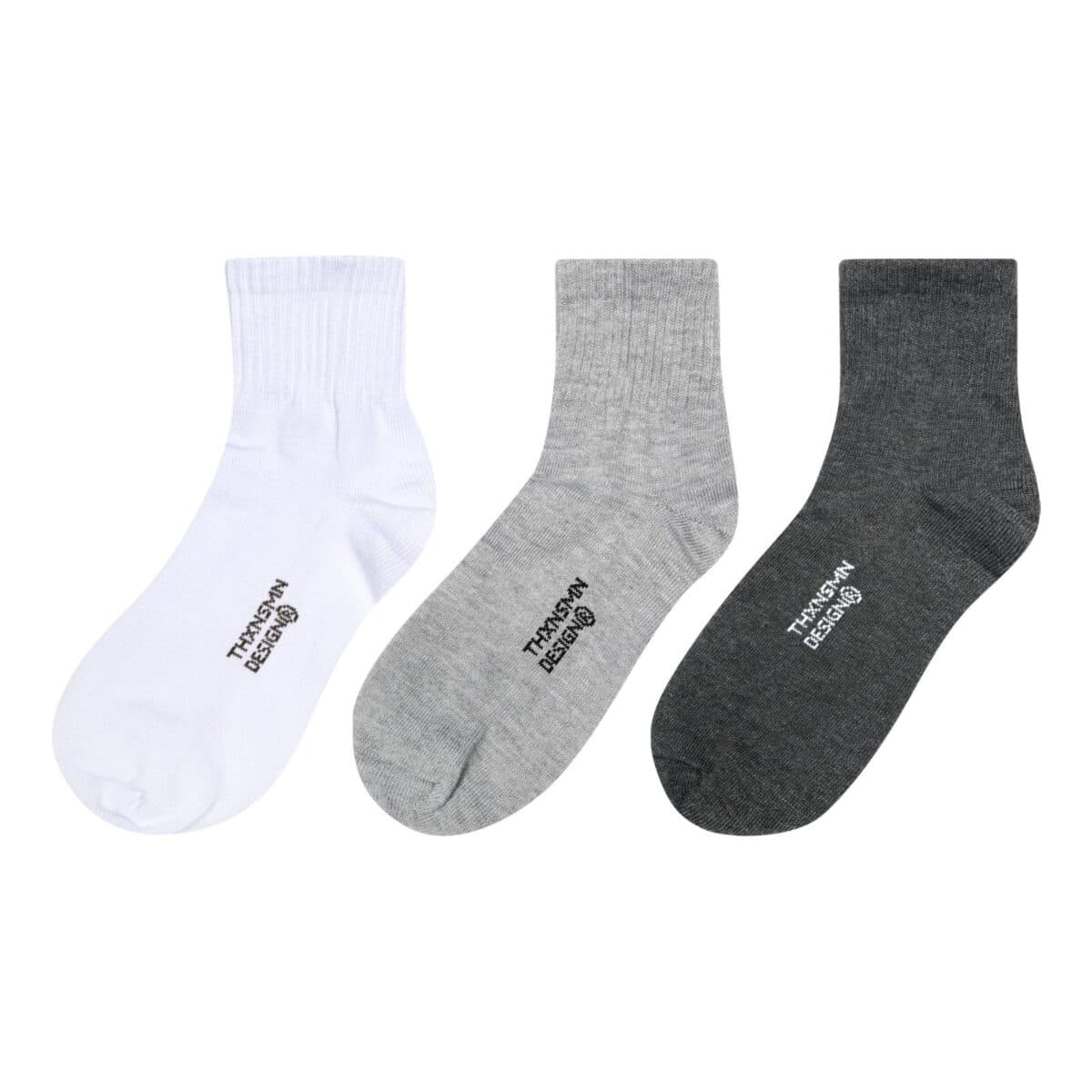 Low Cut Socks Neora Light Grey Dark Grey White - 3 Pairs Thanksinsomnia