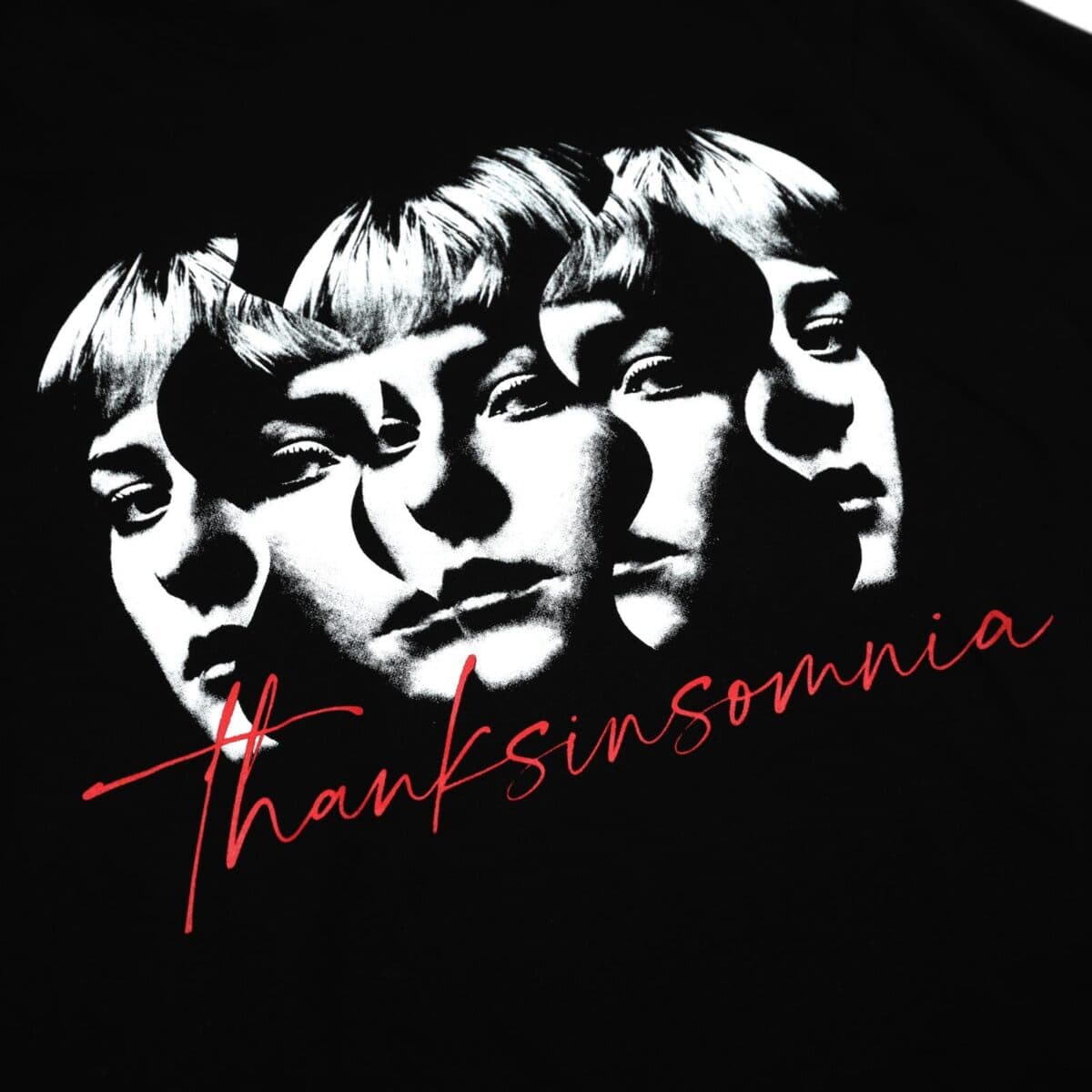 T-shirt Davne Black Thanksinsomnia - Gambar 2