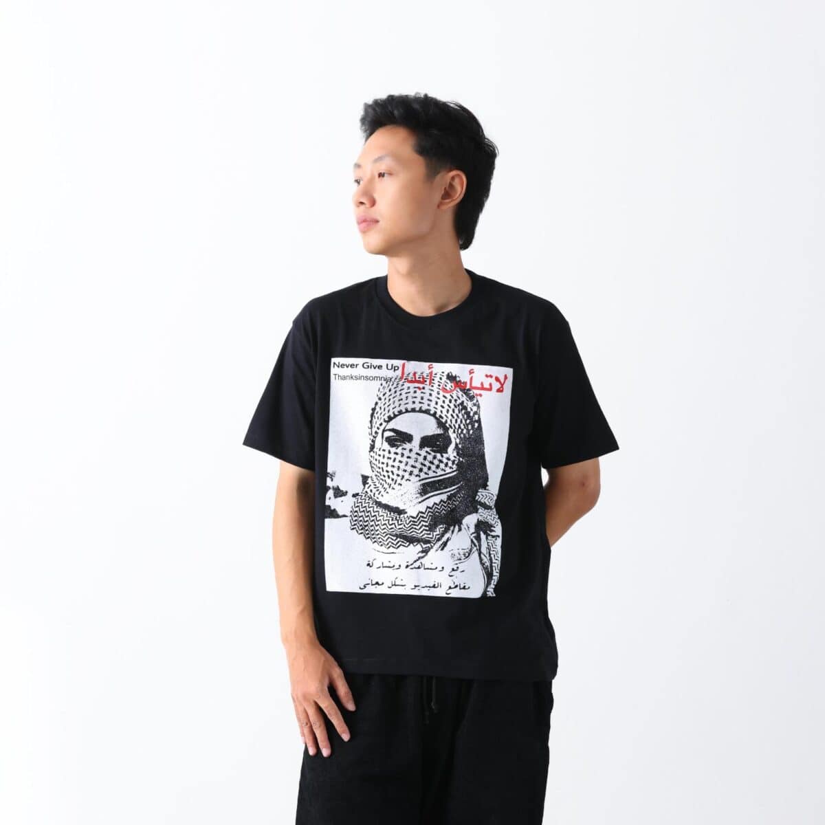 T-shirt Devisha Black Thanksinsomnia - Gambar 2