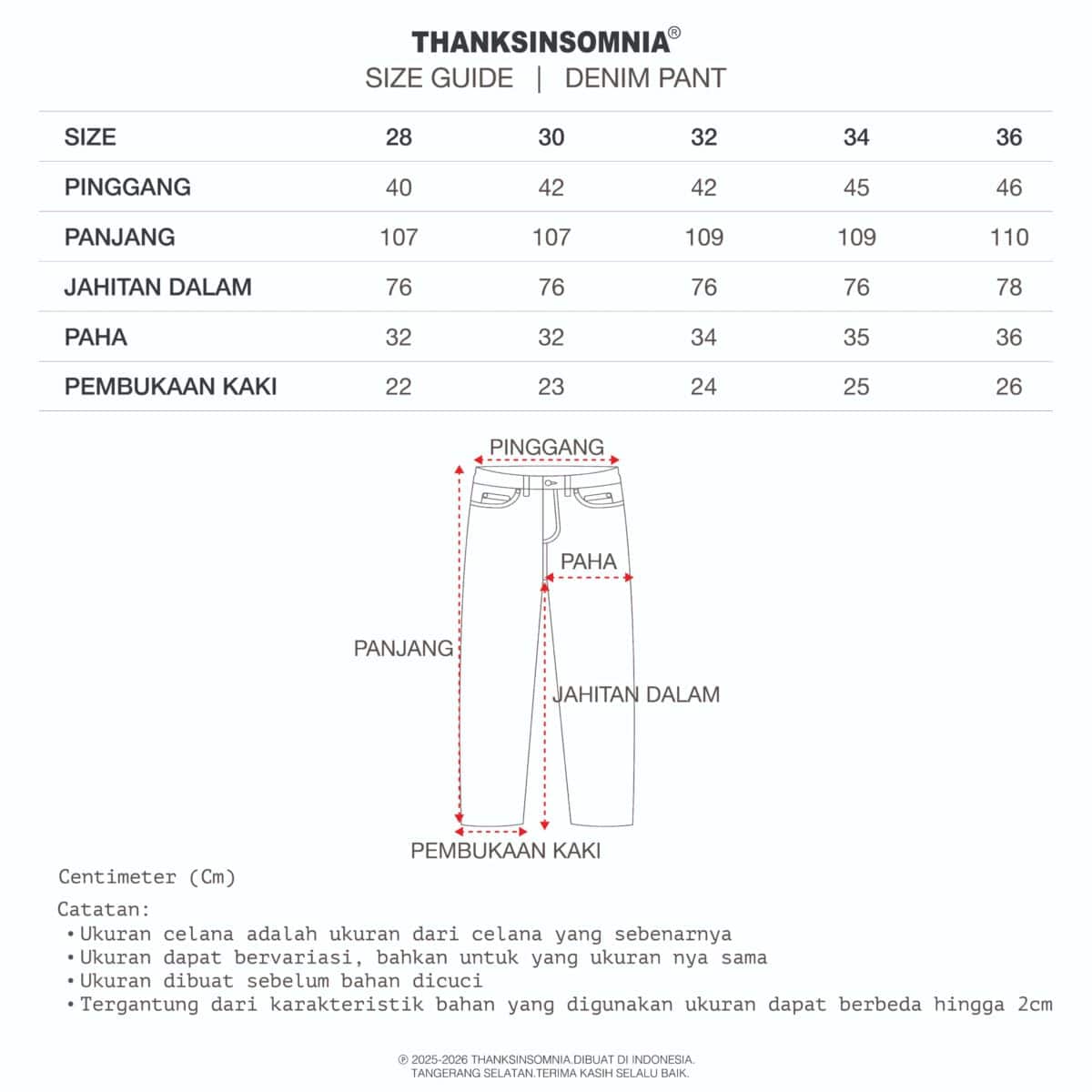 Denim Pants Ginna Rose Blue Thanksinsomnia - Gambar 6