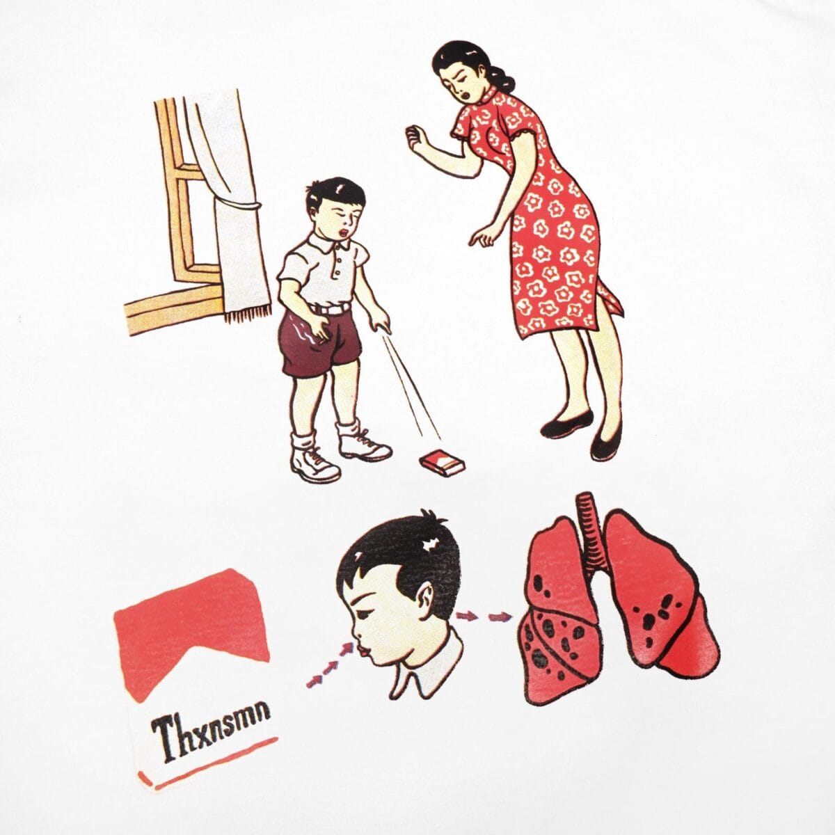 Tshirt Felira white Thanksinsomnia - Gambar 2
