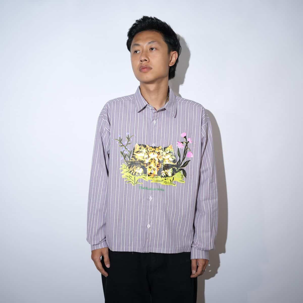 03 - Long Shirt Paula Striped Purple Thanksinsomnia - Gambar 4