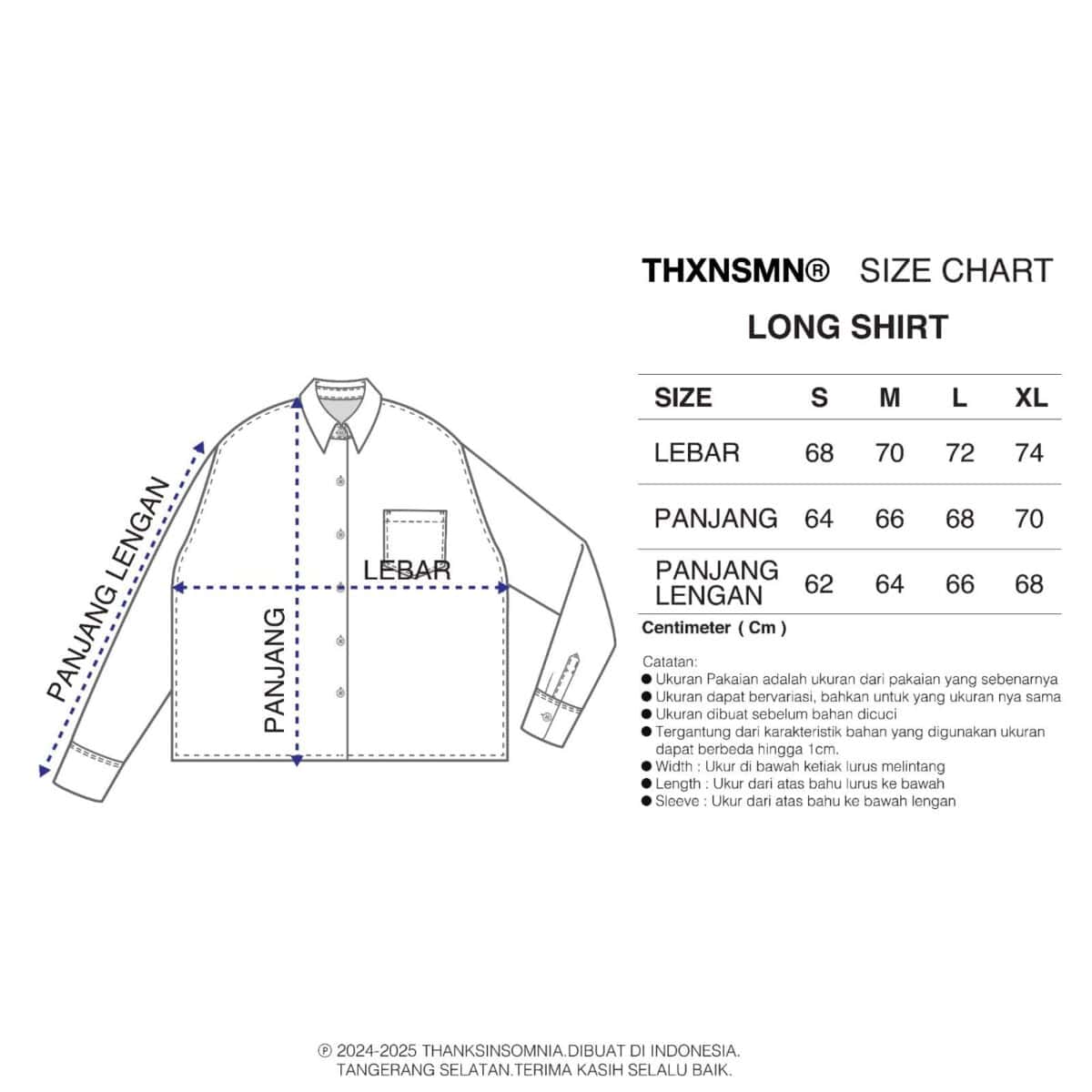 04 - Long Shirt Eirene Striped Blue Thanksinsomnia - Gambar 3