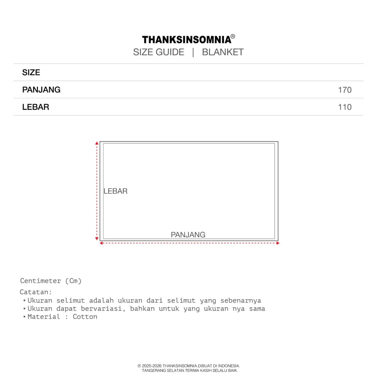 Blanket Marleya Black Thanksinsomnia - Gambar 5