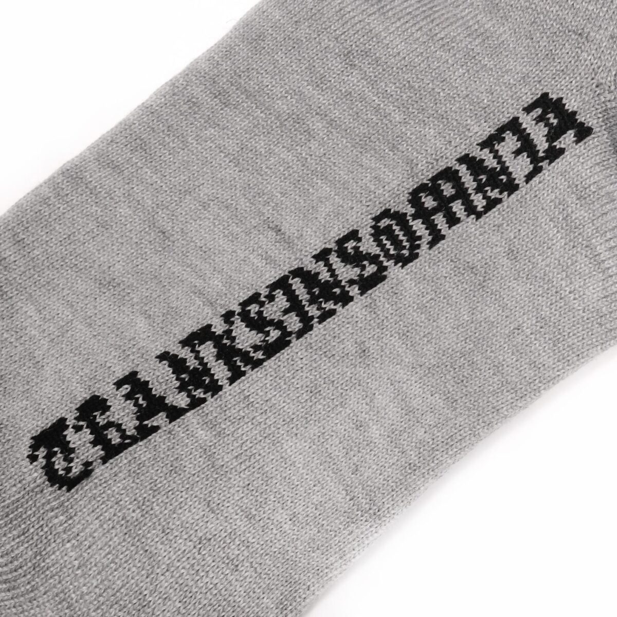 Socks Vesper Light Grey Black Logo Thanksinsomnia - Gambar 2