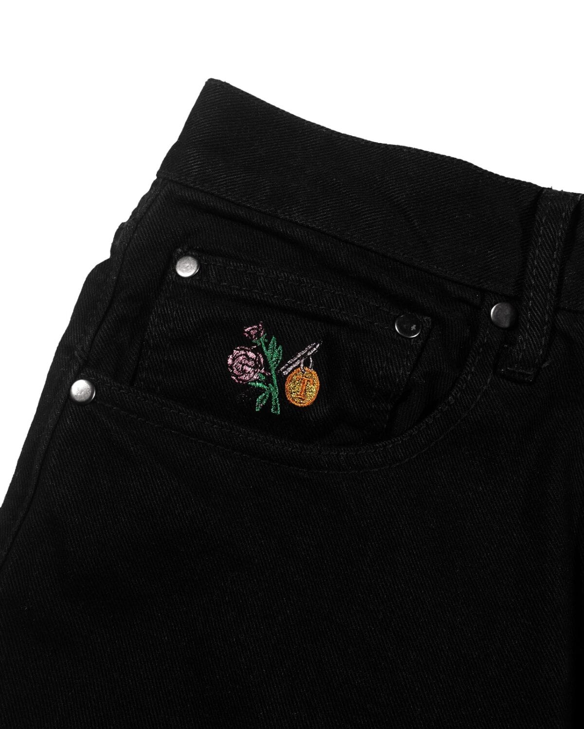 Denim Pants Ginna Rose Black Thanksinsomnia - Gambar 2