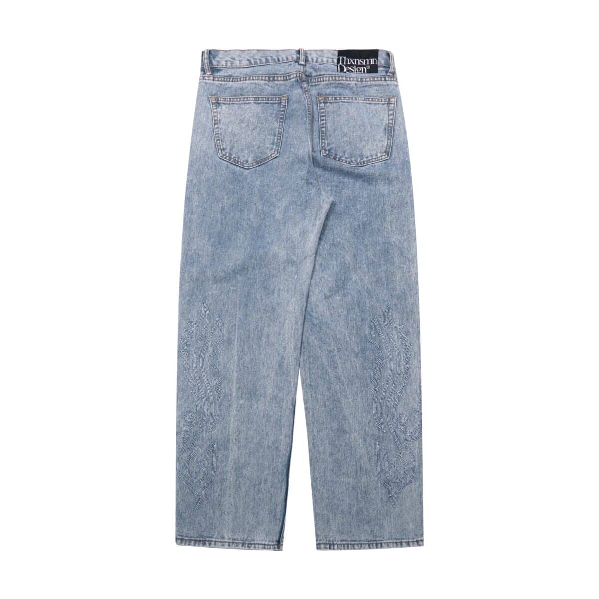 Denim Pants Maia Western Blue Thanksinsomnia - Gambar 2