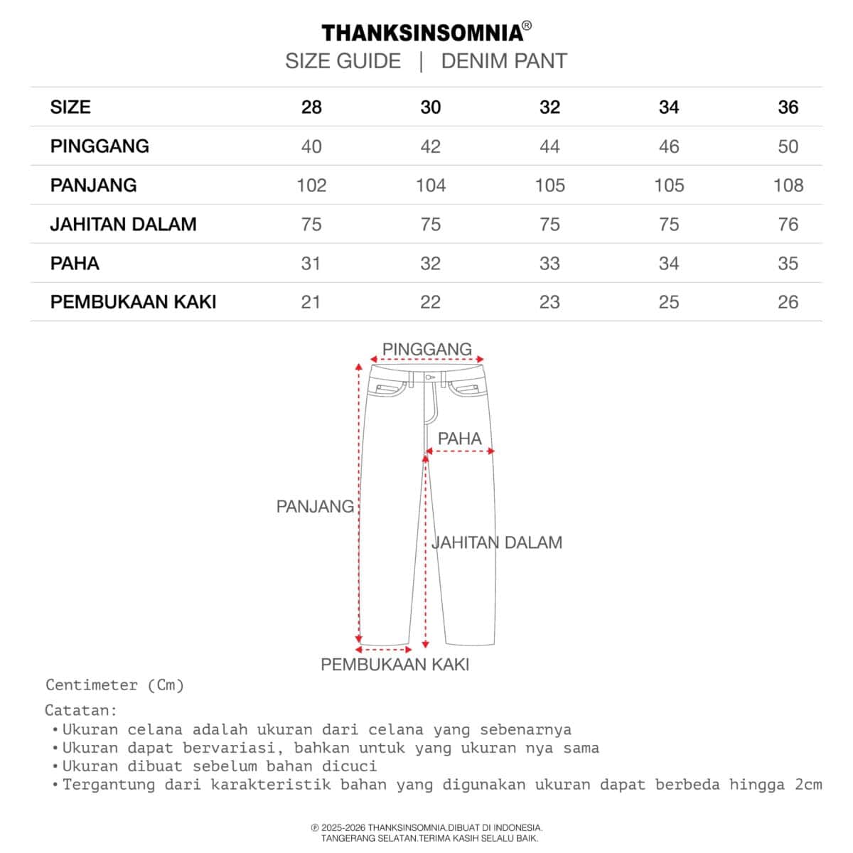 Denim Pants Maia Western Blue Thanksinsomnia - Gambar 6