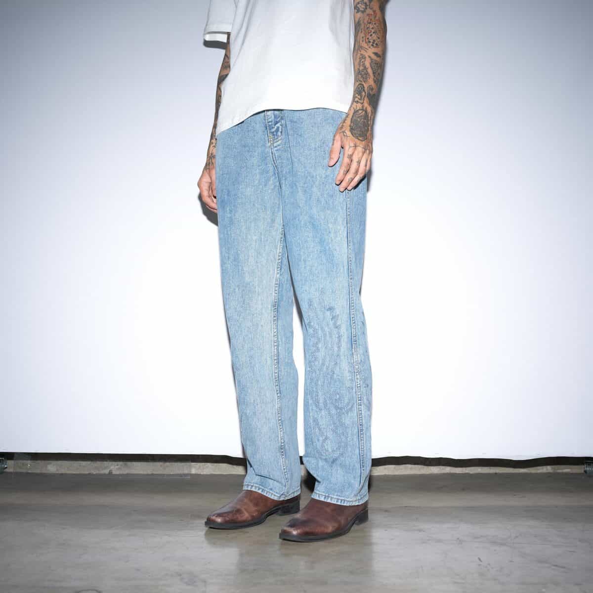 Denim Pants Maia Western Blue Thanksinsomnia - Gambar 7