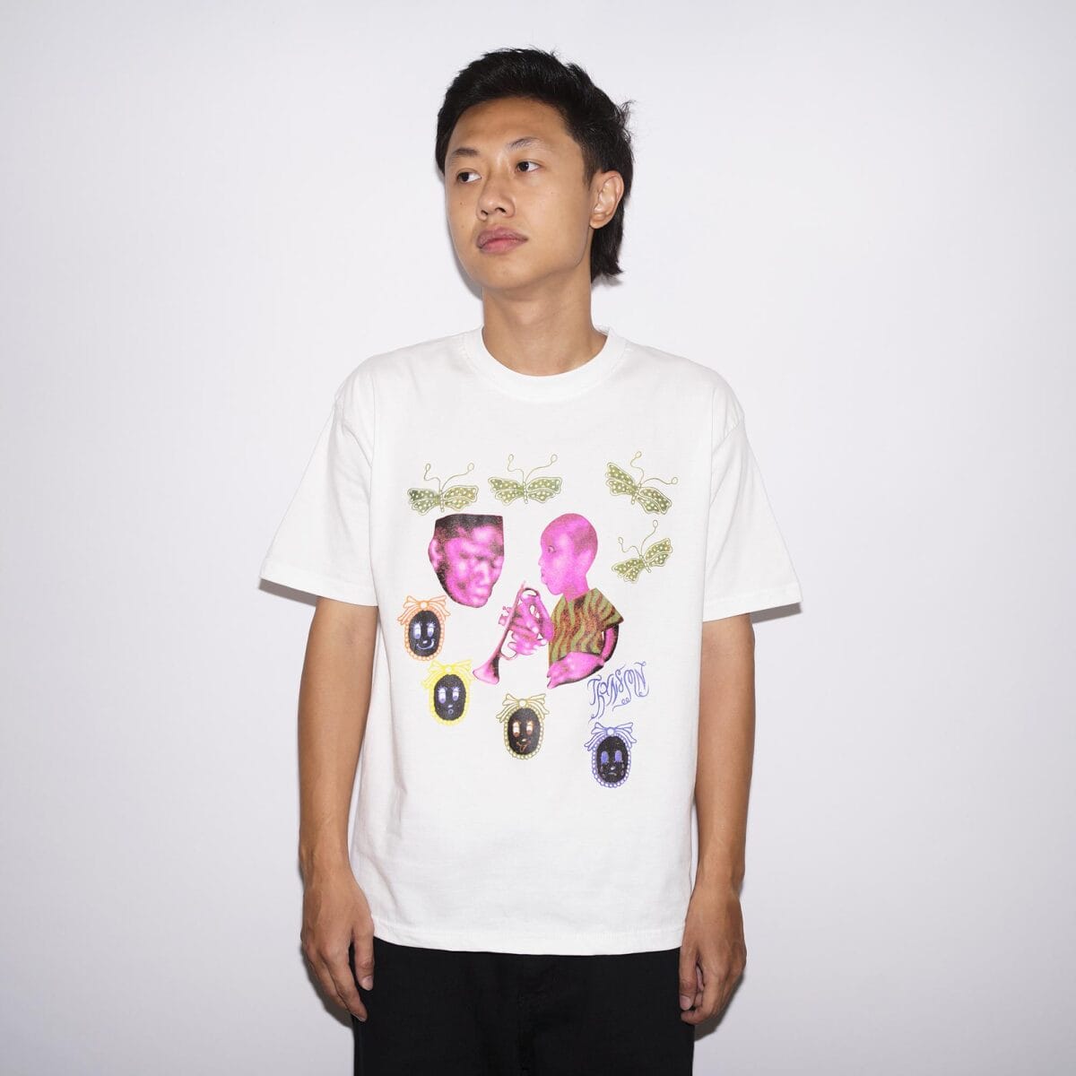 Tshirt Janelle White Thanksinsomnia - Gambar 4