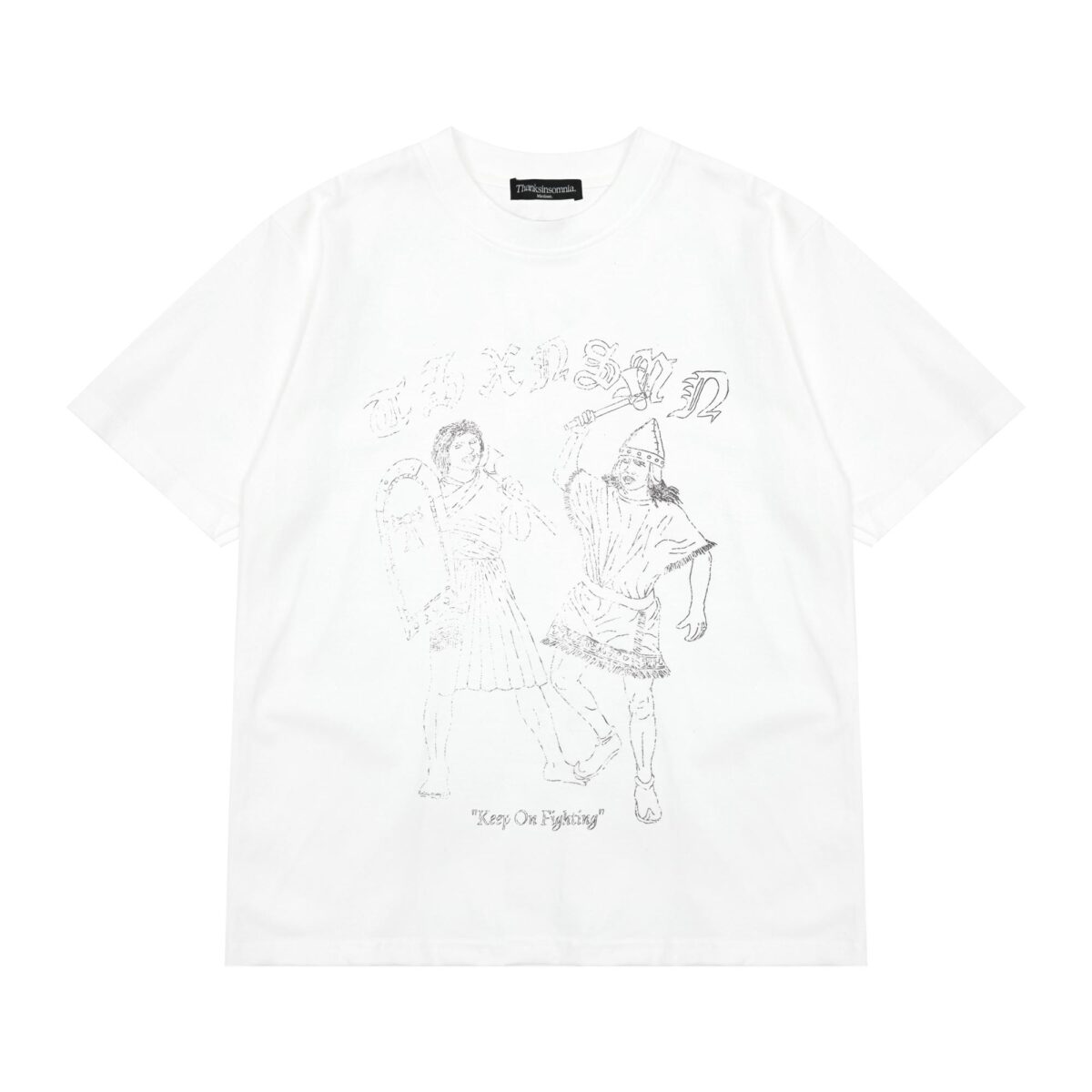 Tshirt Geralda White - T-shirt Heavy Cotton 16s Thanksinsomnia