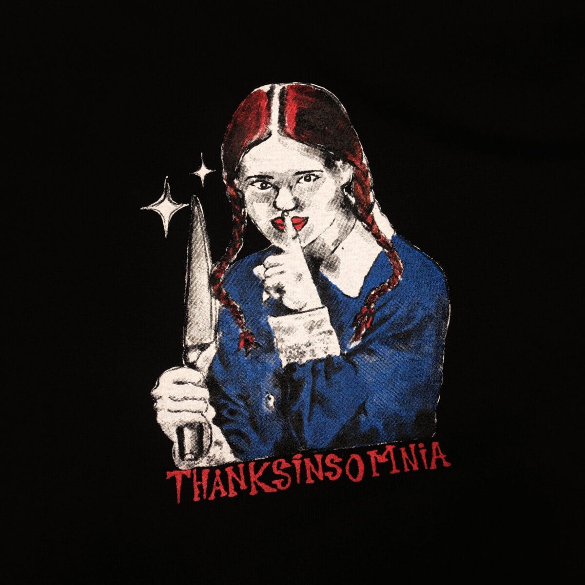 Tshirt Nancy Black - T-shirt Heavy Cotton 16s Thanksinsomnia - Gambar 2