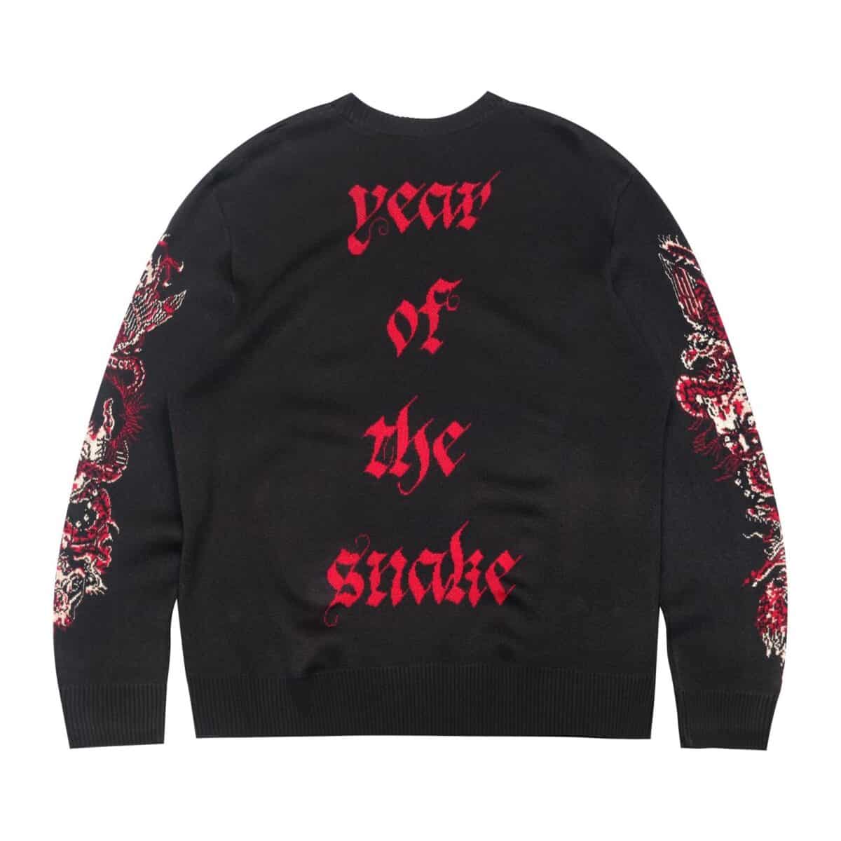 Sweater Janice Black - Year of the Snake Thanksinsomnia - Gambar 2