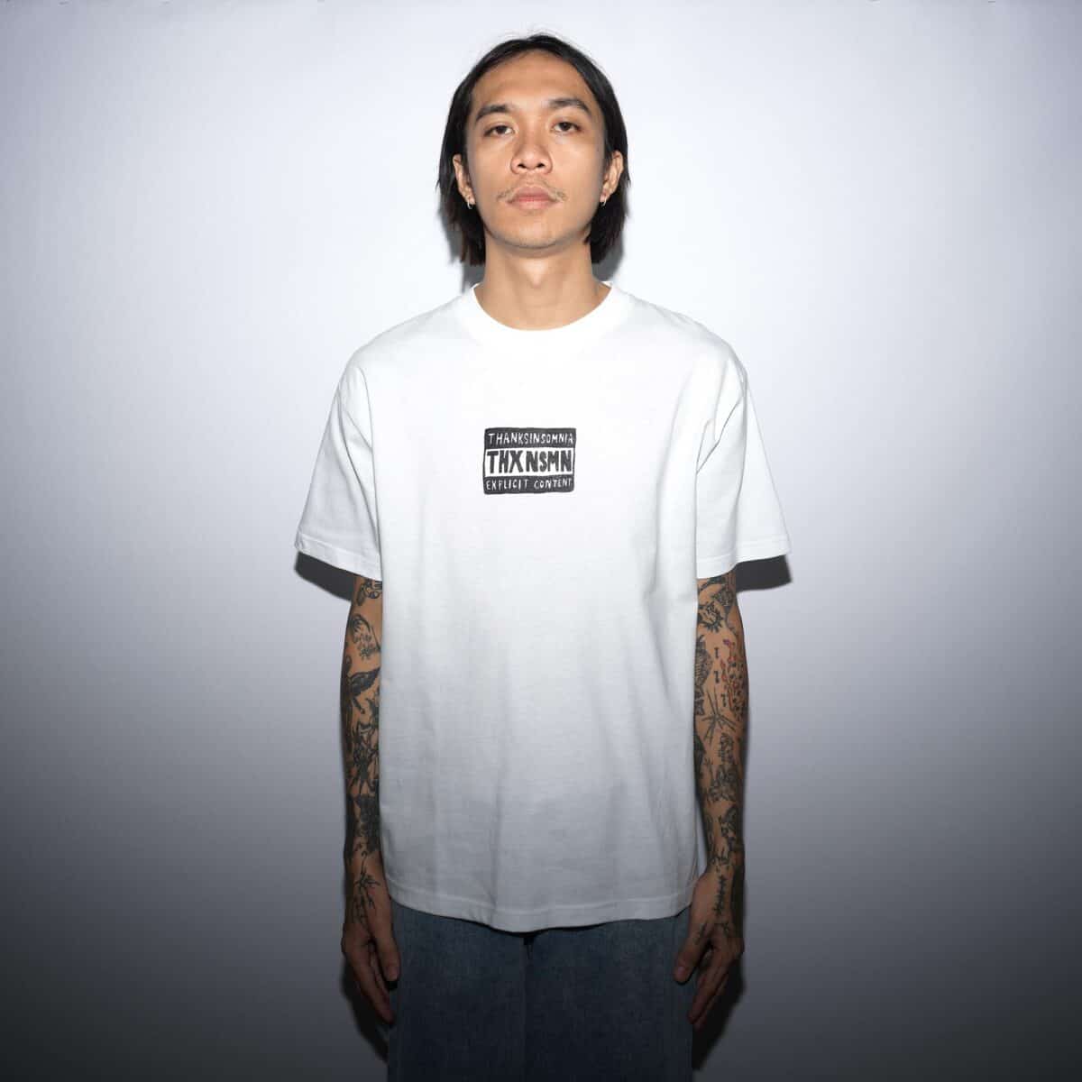 Tshirt Typo Georgine White - 100% Japan Cotton Aloe 200 Gsm Thanksinsomnia - Gambar 4