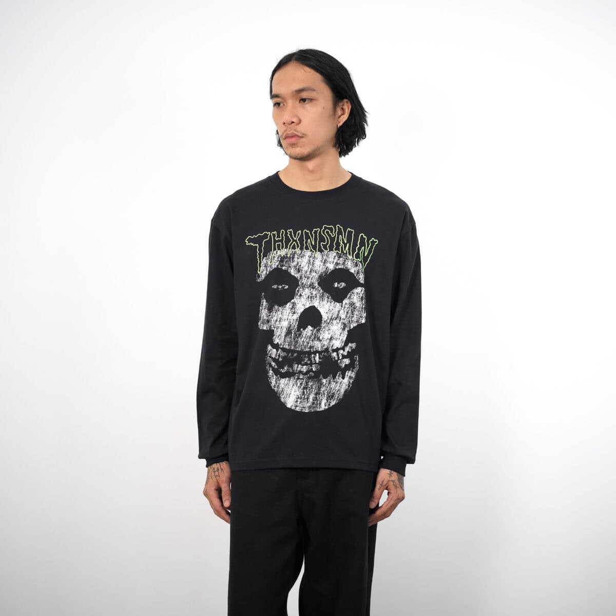 Long Sleeve Evaura Black Thanksinsomnia - Gambar 4