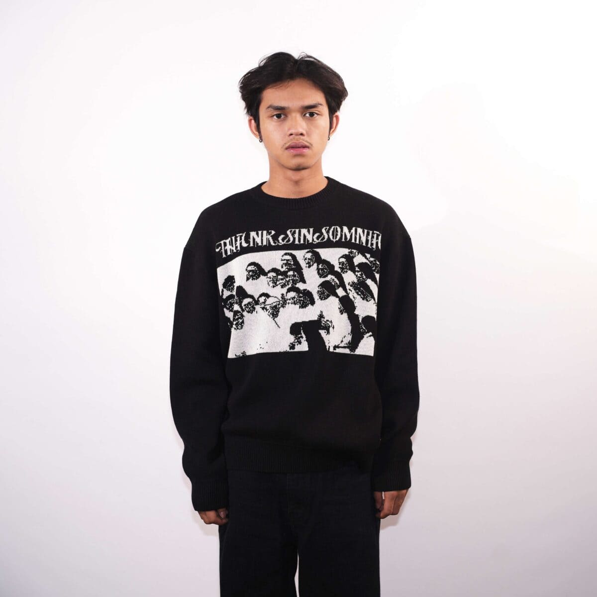 Sweater Twisa Black Thanksinsomnia - Gambar 4