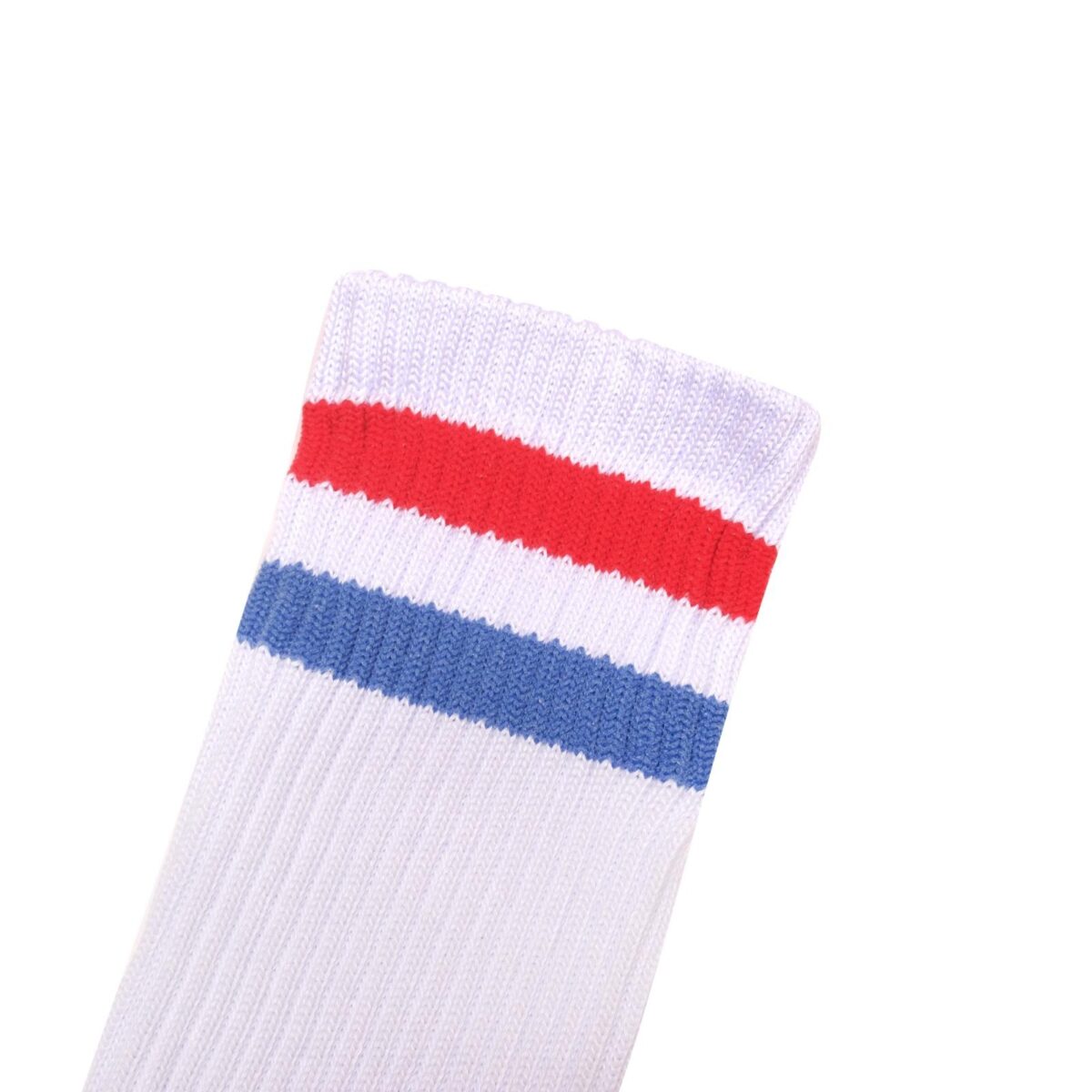 Socks Ruika White Striped Blue Red Thanksinsomnia - Gambar 3