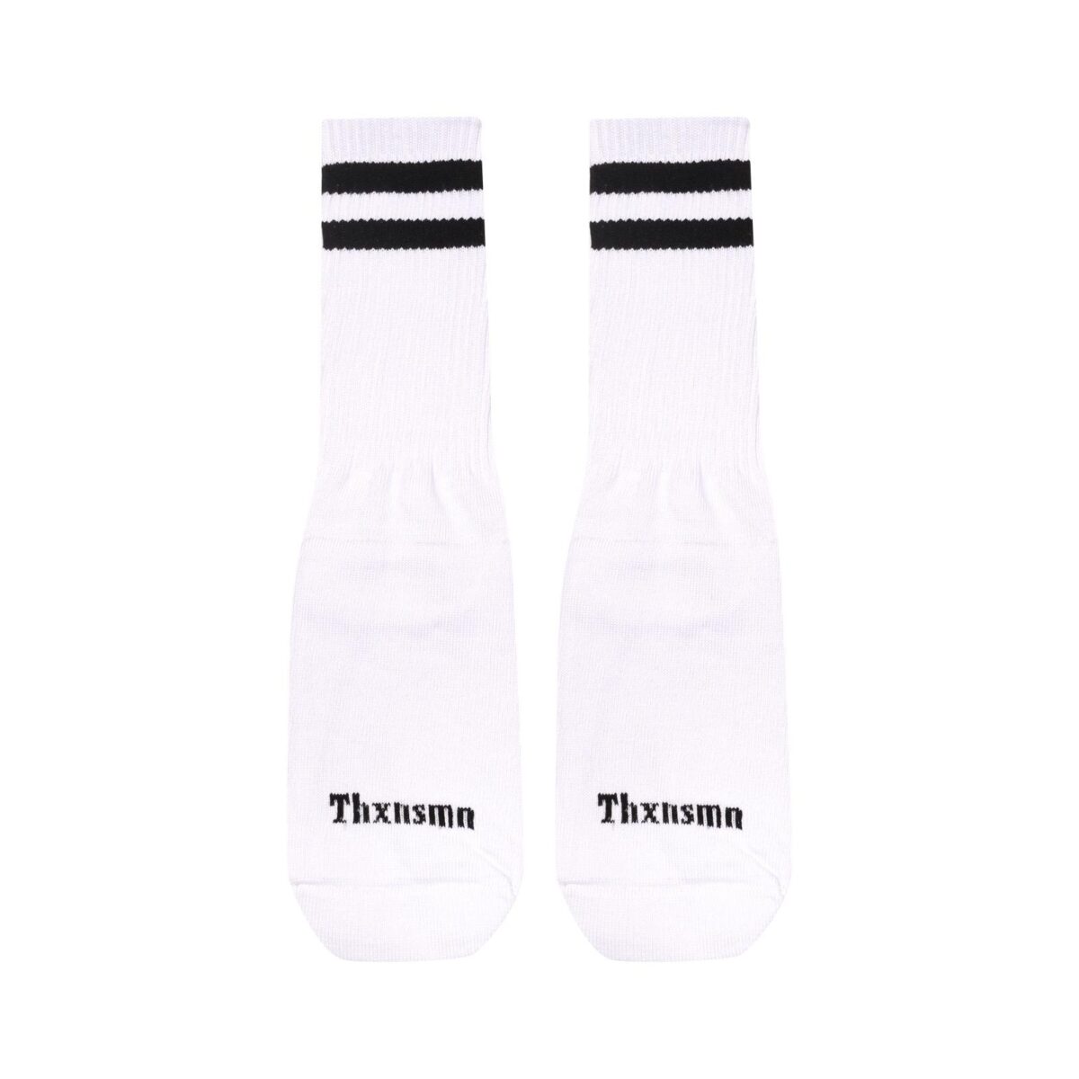 Socks Ruika White Striped Black Thanksinsomnia - Gambar 2