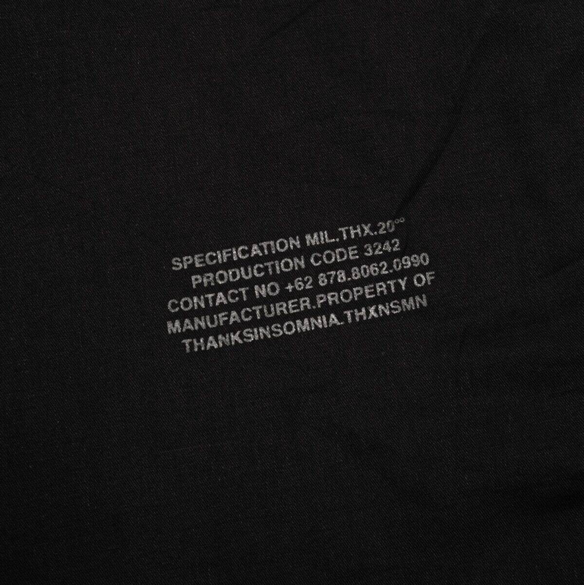 Shirts Freissa Black Thanksinsomnia - Gambar 2