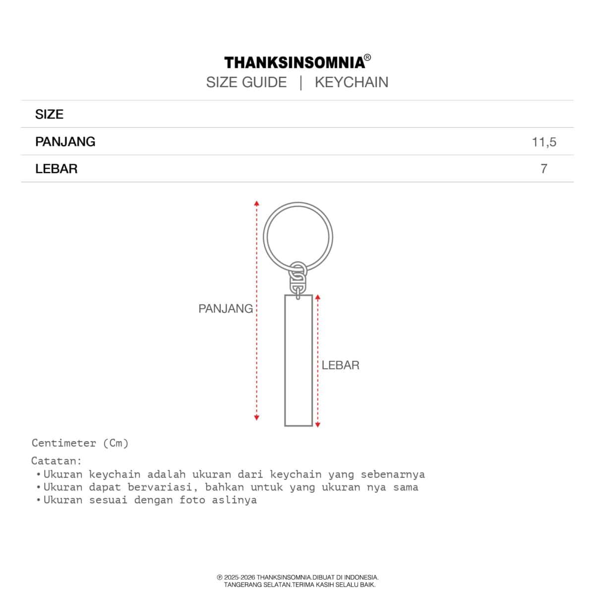 Keychain Elvira Thanksinsomnia - Gambar 5