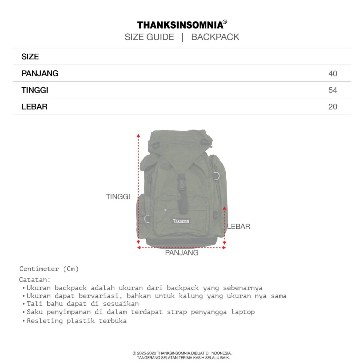 Backpack Sylvera Dark Green Thanksinsomnia - Gambar 6