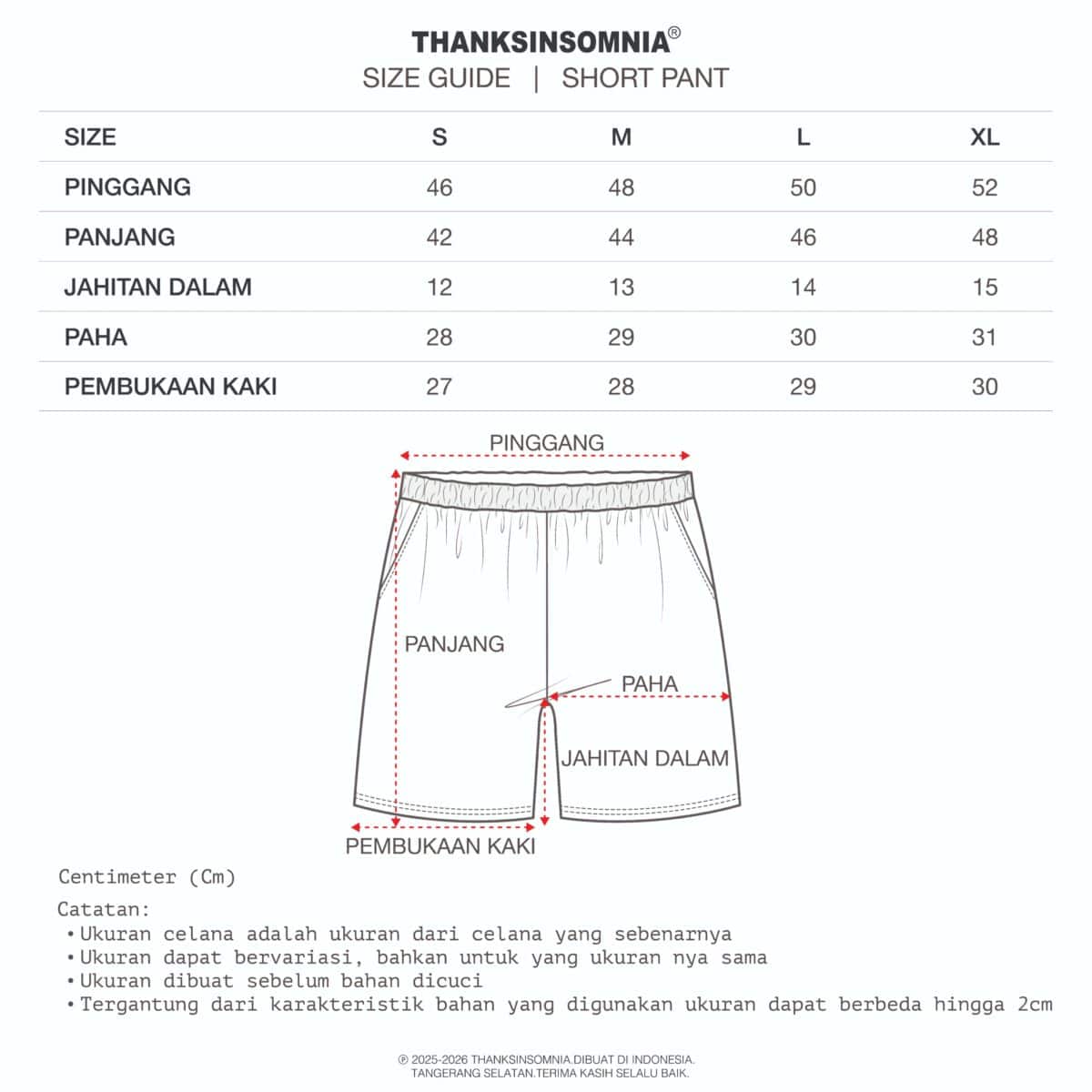 Short Pant Moany Black - Boardshort Thanksinsomnia - Gambar 4