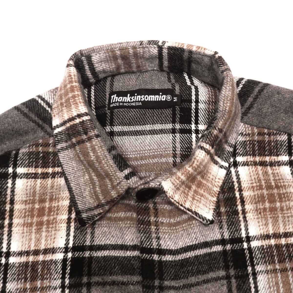 Flannel Shirt Devlyn Gray Black Thanksinsomnia - Gambar 2