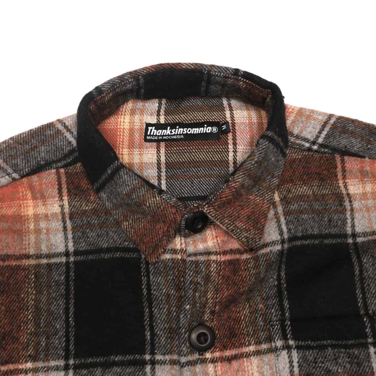 Flannel Shirt Devlyn Black Brown Thanksinsomnia - Gambar 2