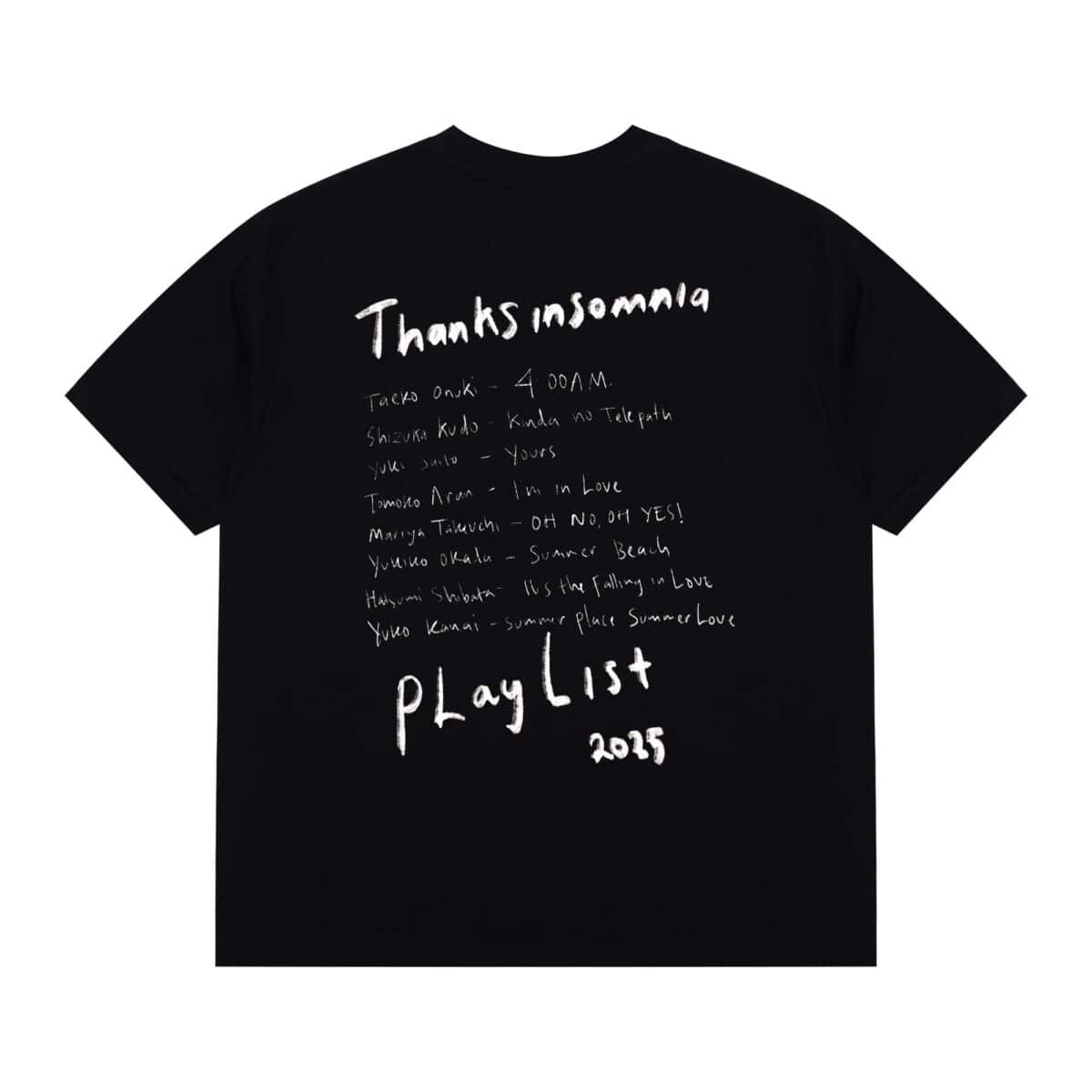 Tshirt Typo Gelissa Black - 100% Japan Cotton Aloe 200 Gsm Thanksinsomnia