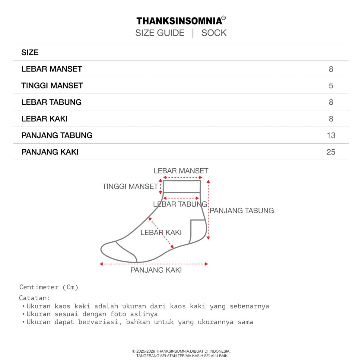 Socks Nivienne White - Low Cut Thanksinsomnia - Gambar 5