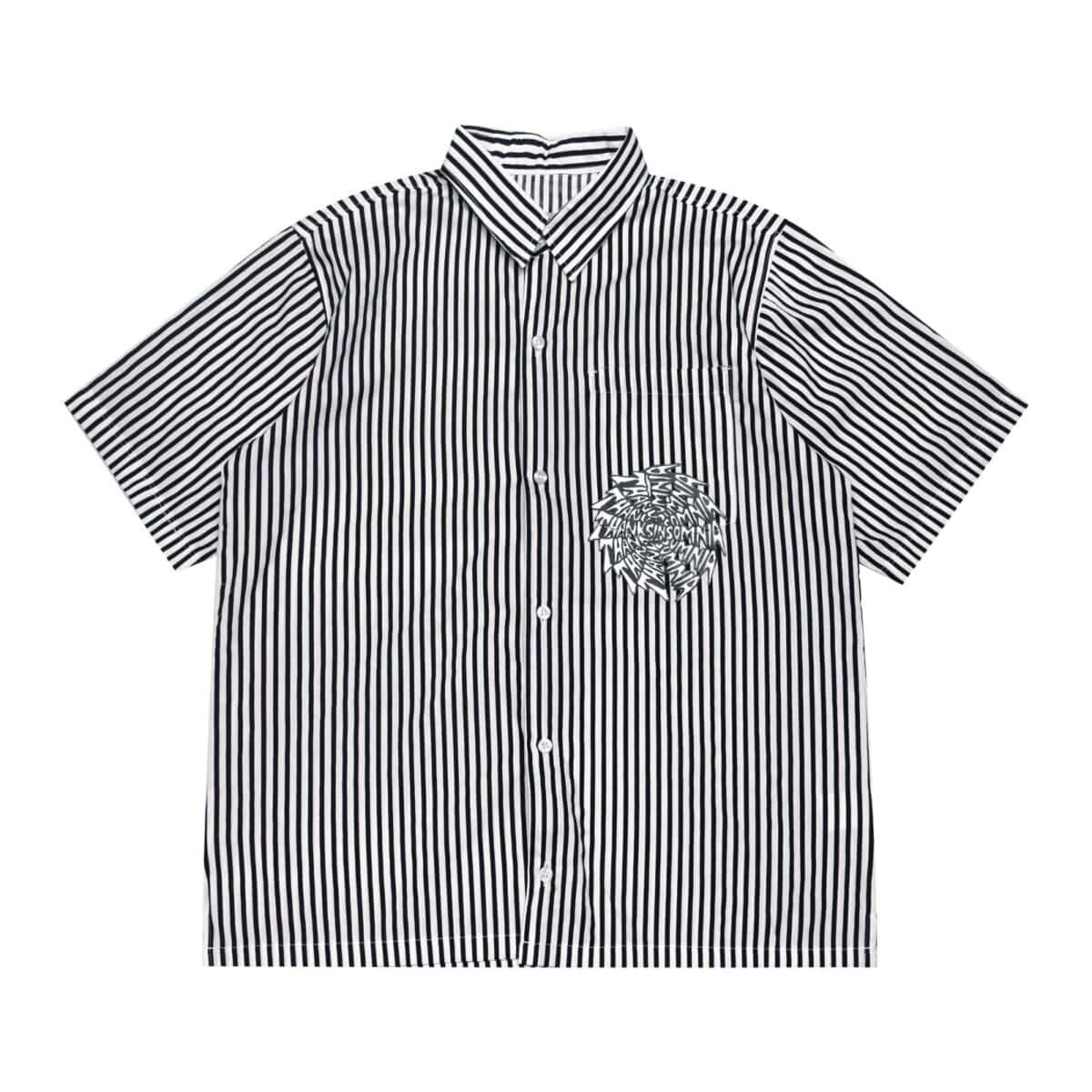 Shirts Nivienne Striped Black White Thanksinsomnia - Gambar 2