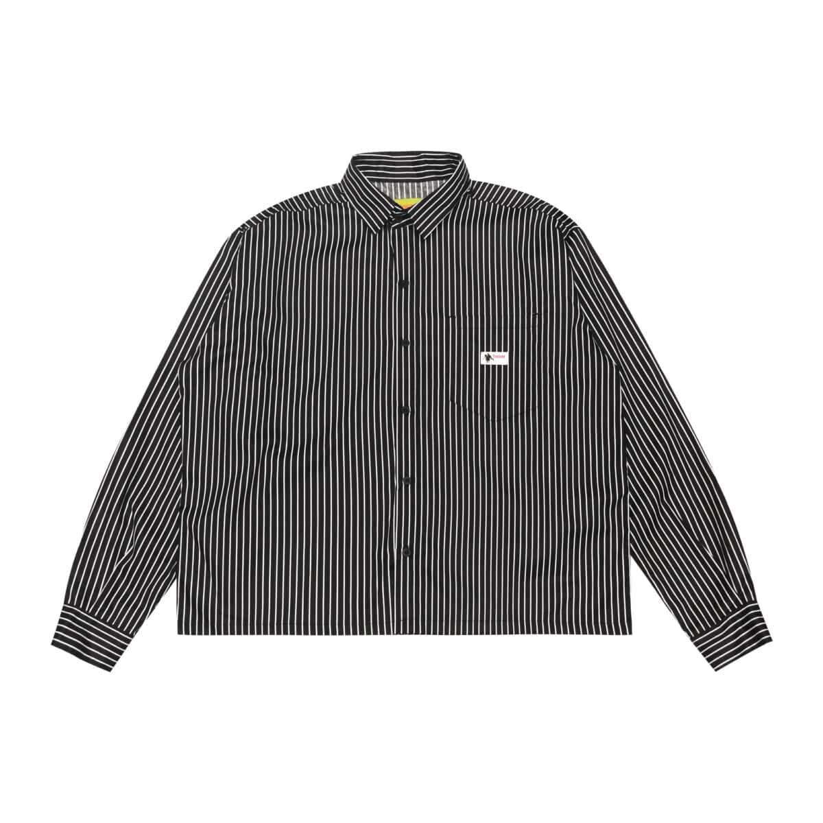 03 - Long Shirt Rose Striped White Black Thanksinsomnia