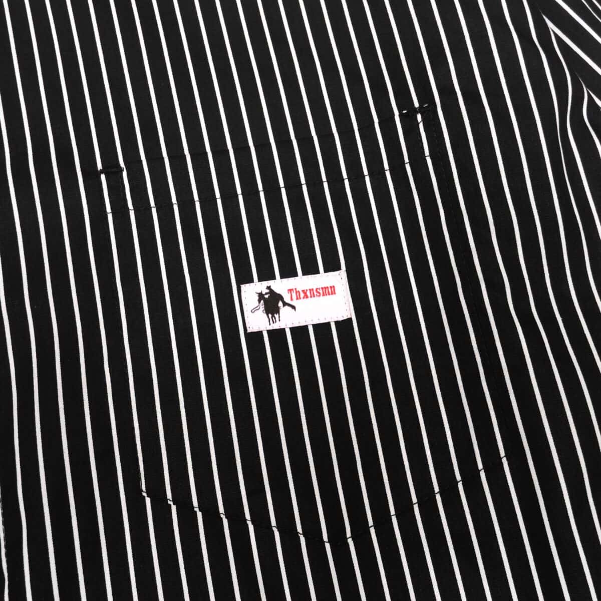 03 - Long Shirt Rose Striped White Black Thanksinsomnia - Gambar 2
