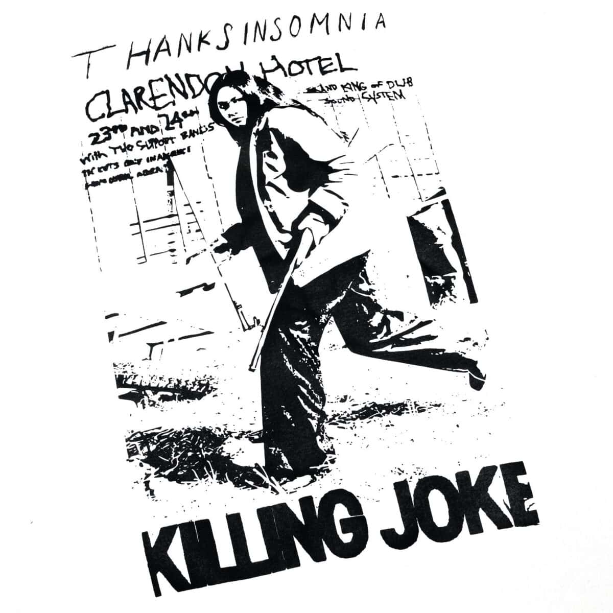 Tshirt Fawn White Thanksinsomnia - Gambar 2