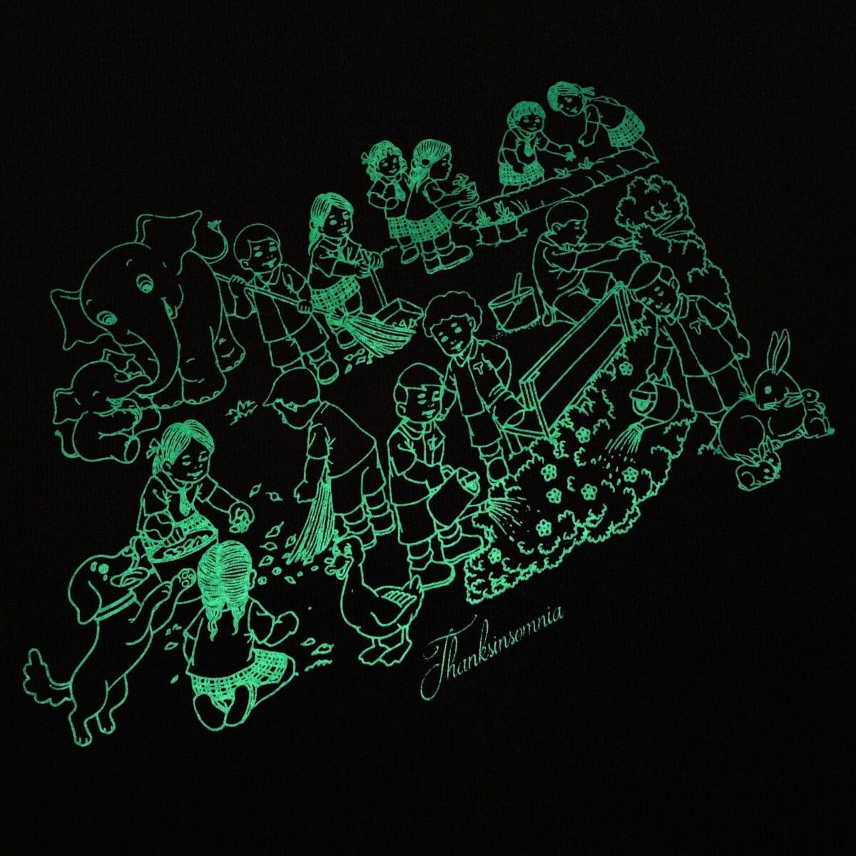 Tshirt Giula Black Thanksinsomnia - Gambar 2
