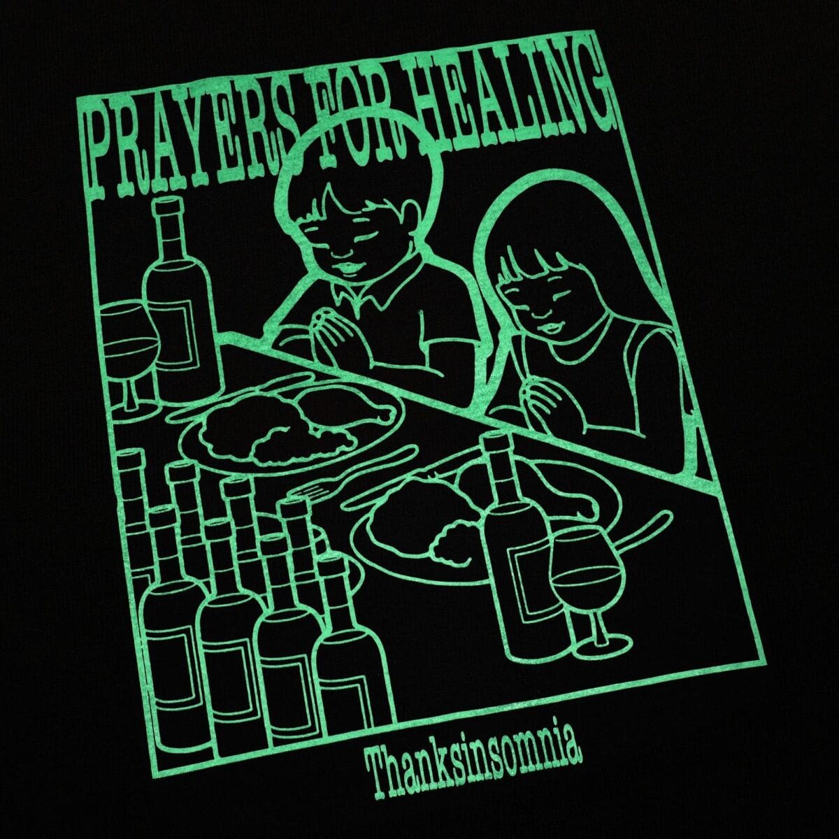Tshirt Ferra Black Thanksinsomnia - Gambar 2
