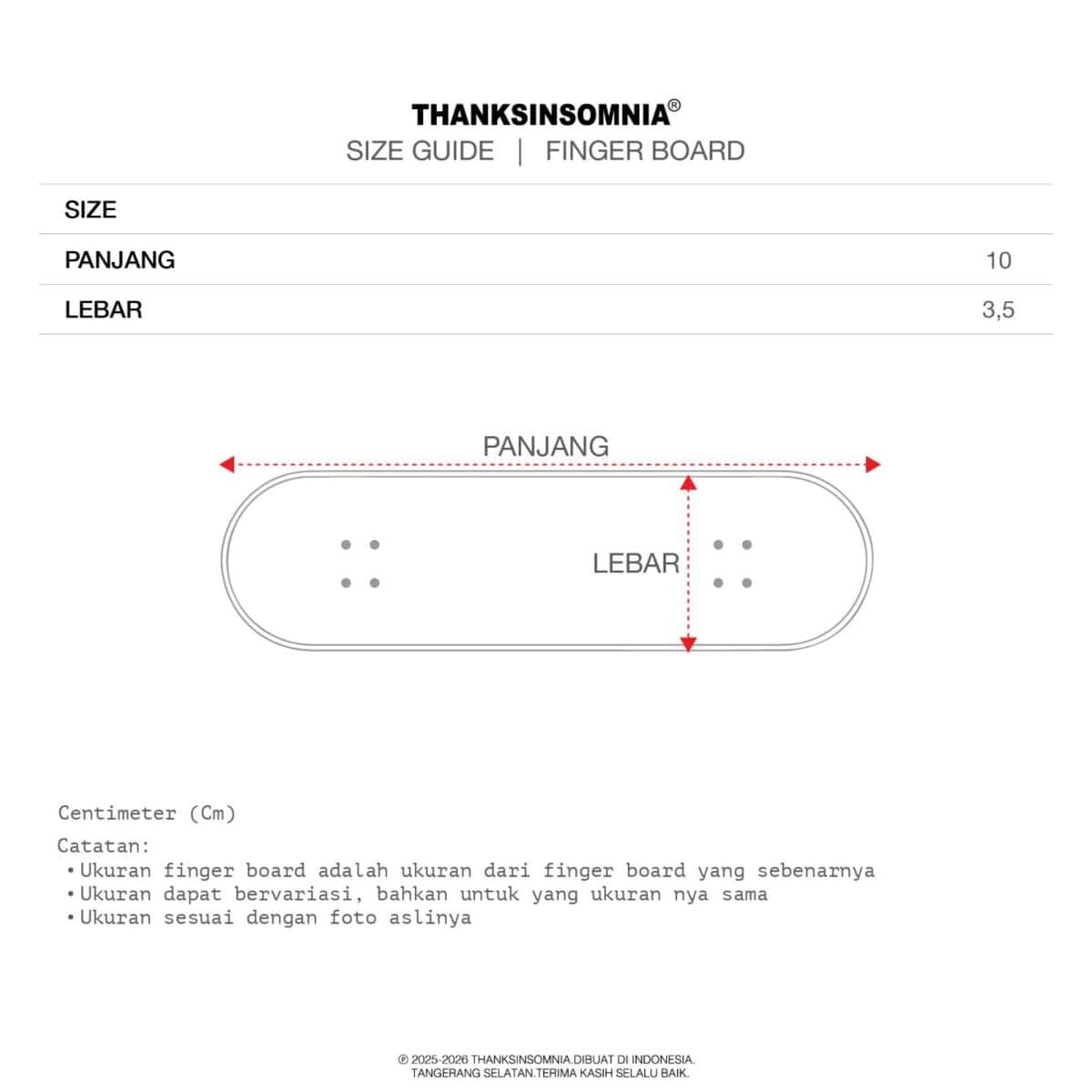 Finger Board Elysia Thanksinsomnia - Gambar 3