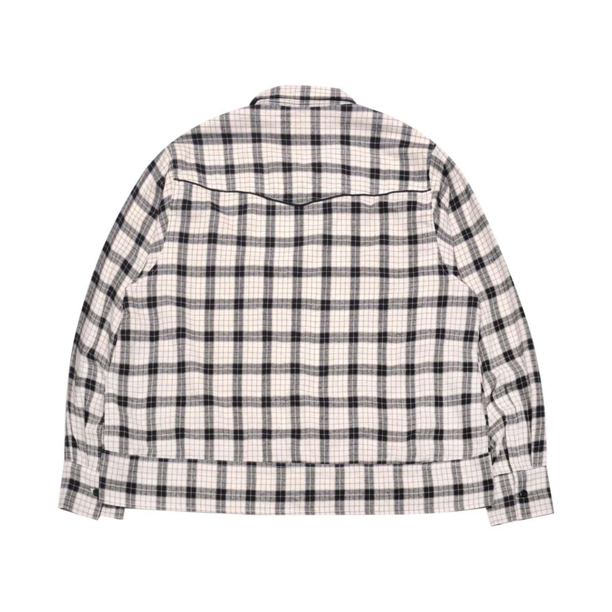 04 - Long Shirt Florentia Plaid White Black Thanksinsomnia - Gambar 2