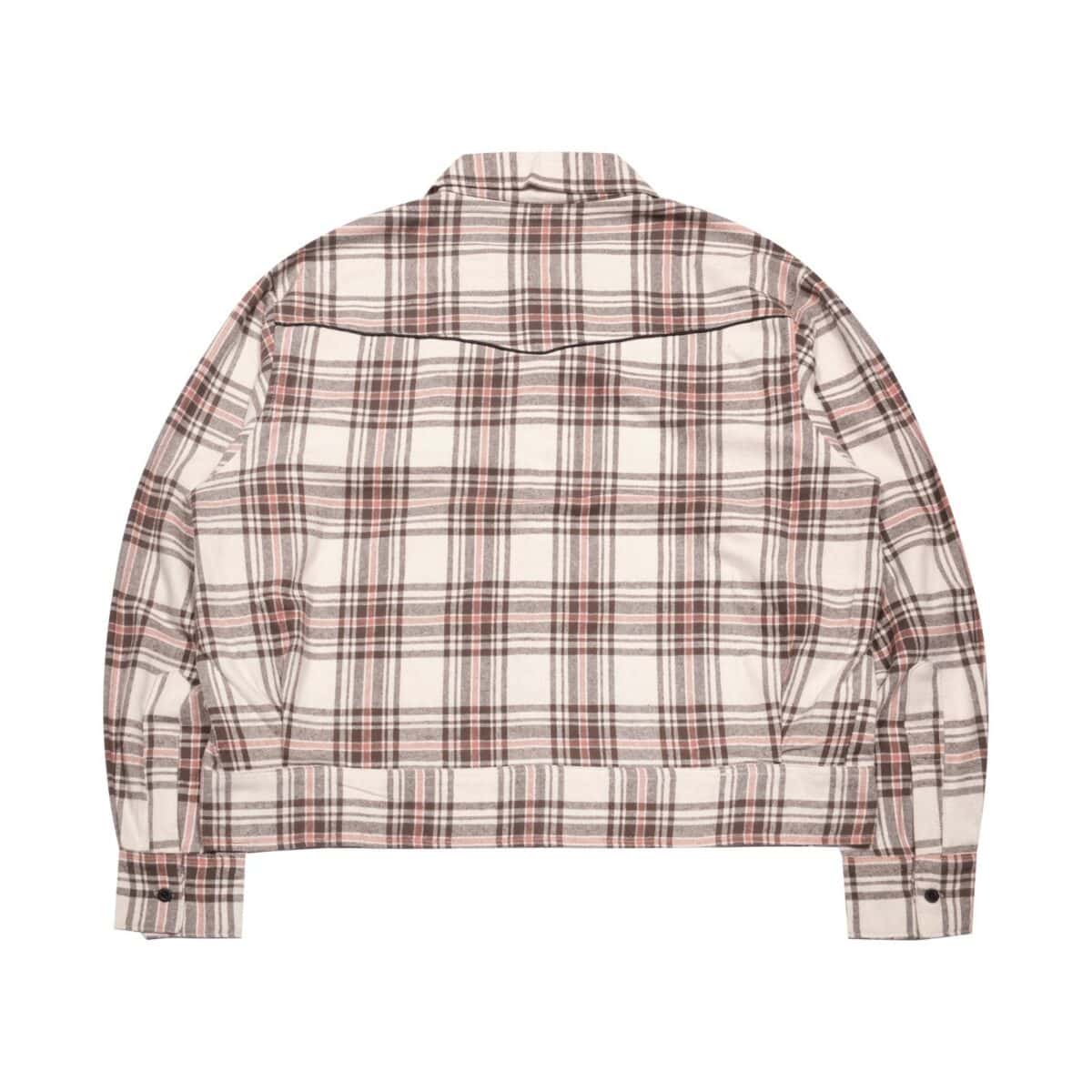 04 - Long Shirt Florentia Plaid Peach Broken White Thanksinsomnia - Gambar 2