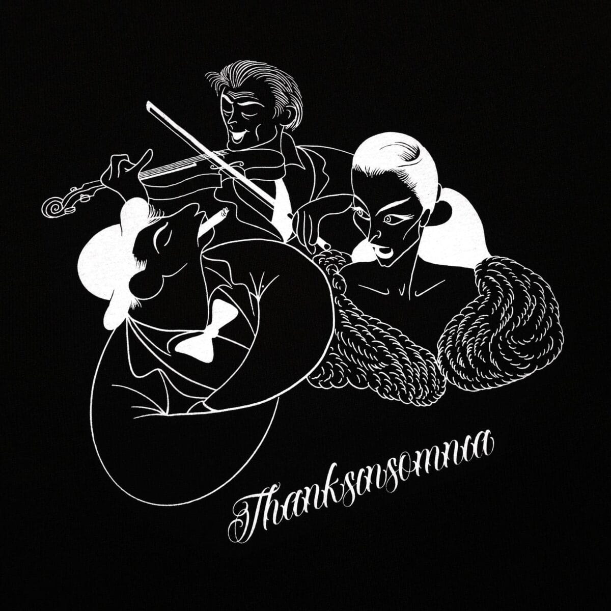 Tshirt Jovena Black Thanksinsomnia - Gambar 2