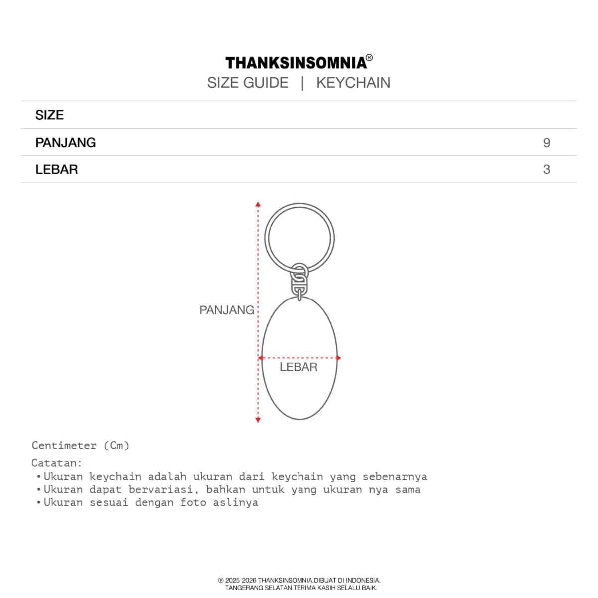 Keychain Marleya Thanksinsomnia - Gambar 5