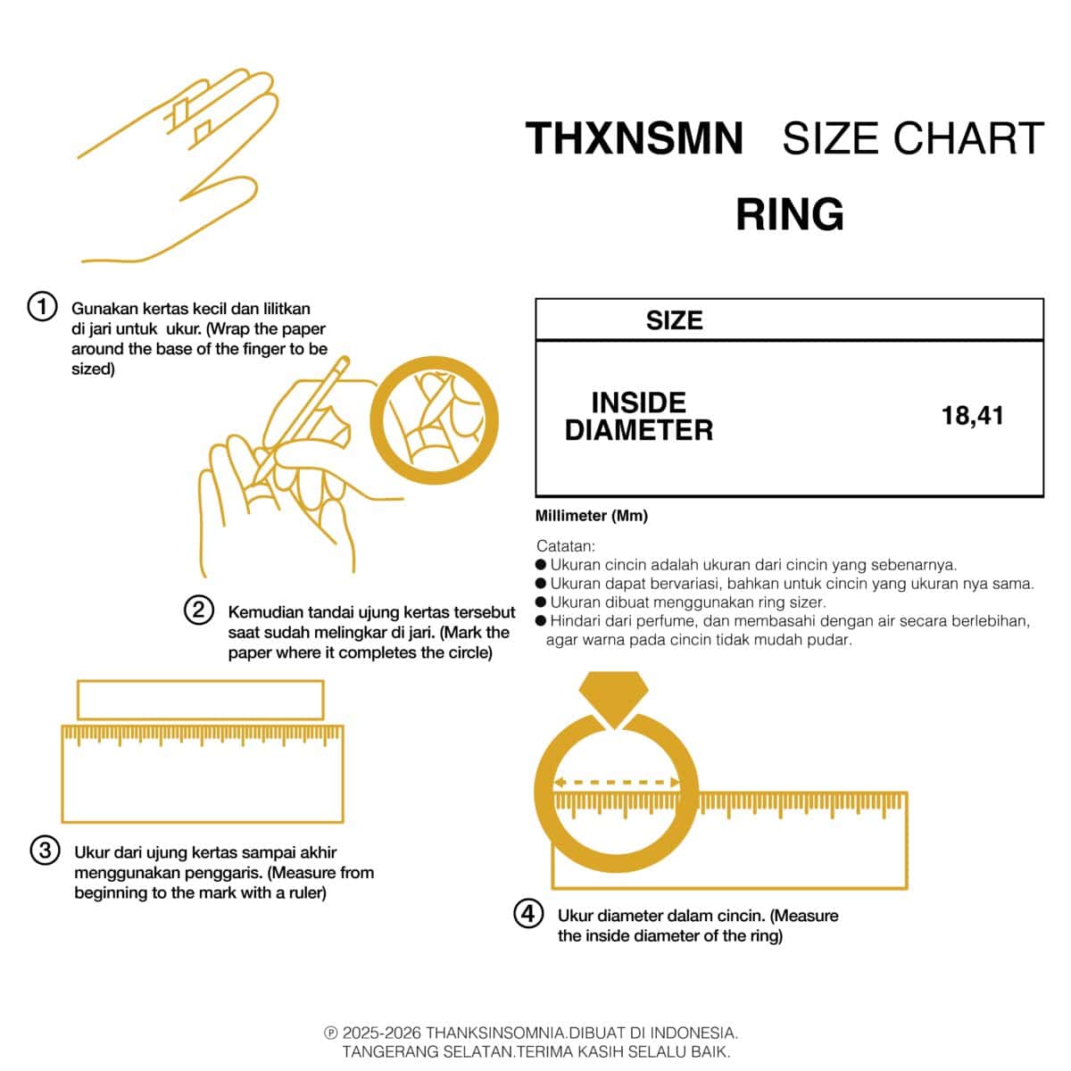 Ring Yvaine Silver 925 Thanksinsomnia - Gambar 3