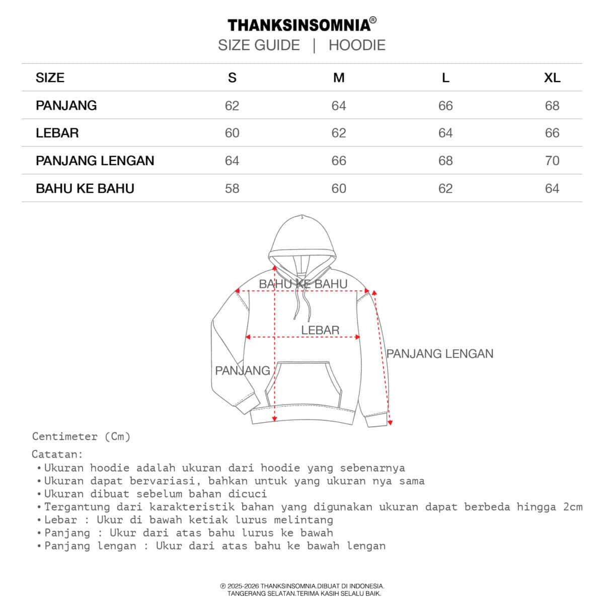 Hoodie Tressa Brown Thanksinsomnia - Gambar 3