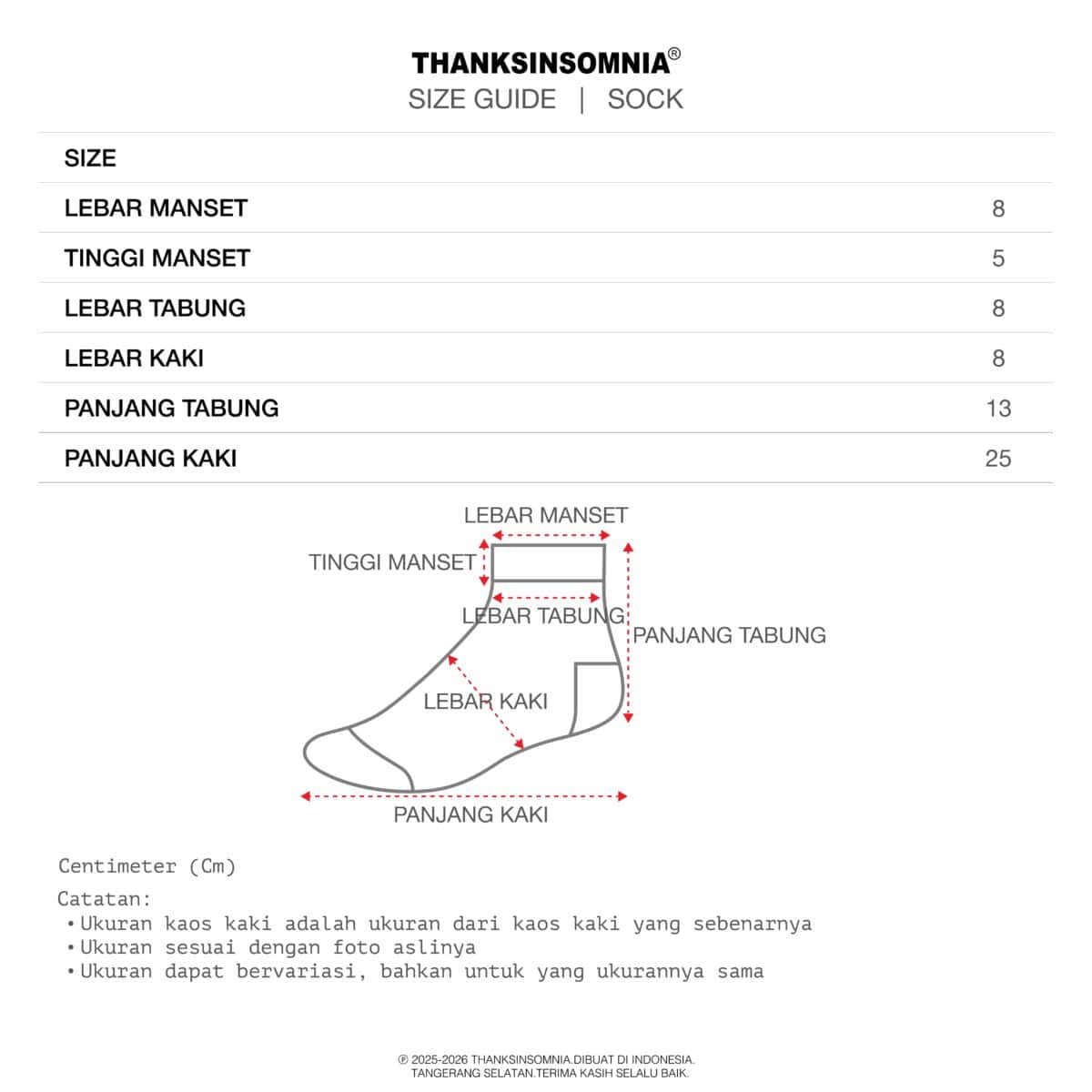 Socks Sylvaine Low Cut - 3 Pairs Thanksinsomnia - Gambar 9