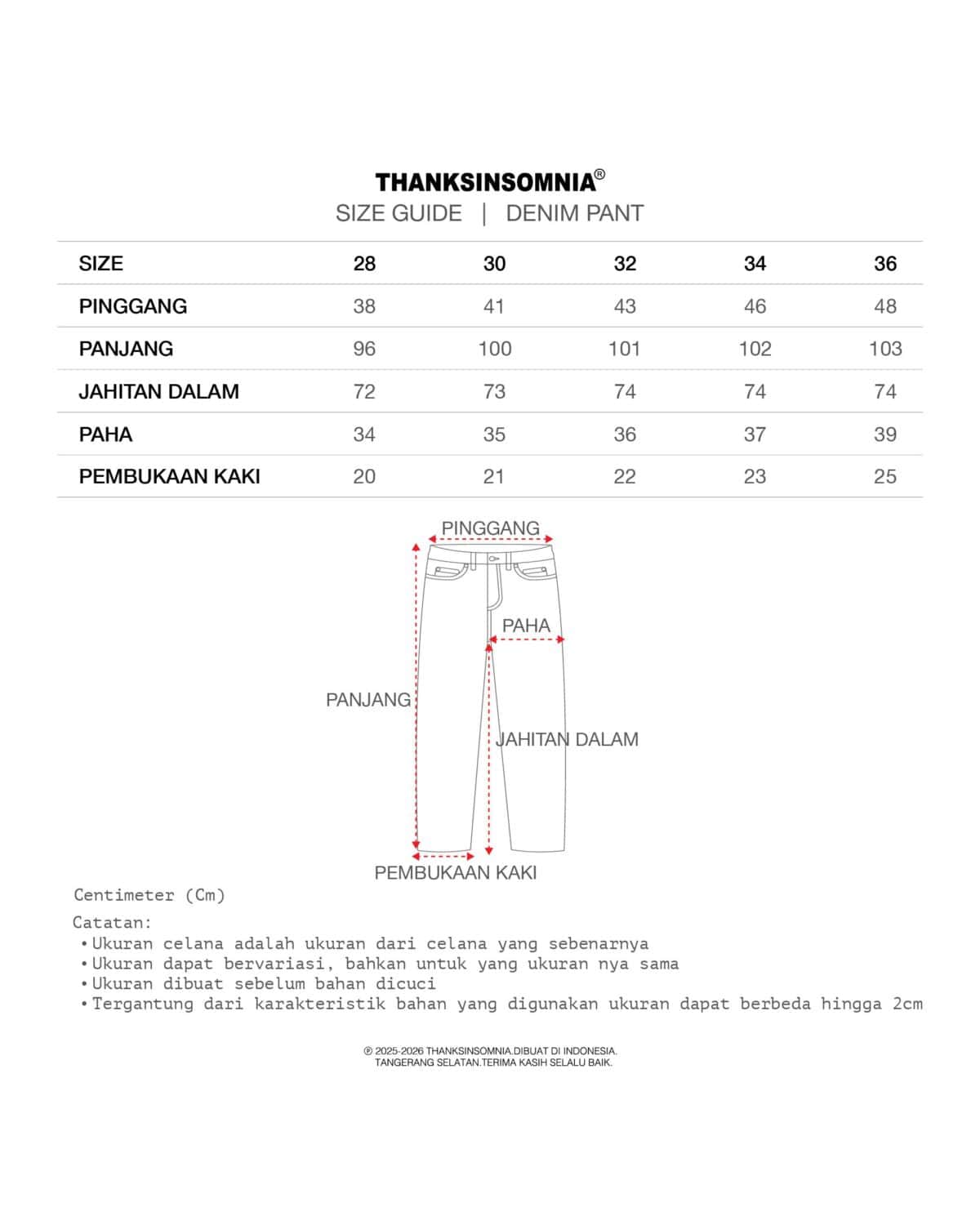 Denim Pants Laras Basic Indigo Thanksinsomnia - Gambar 5