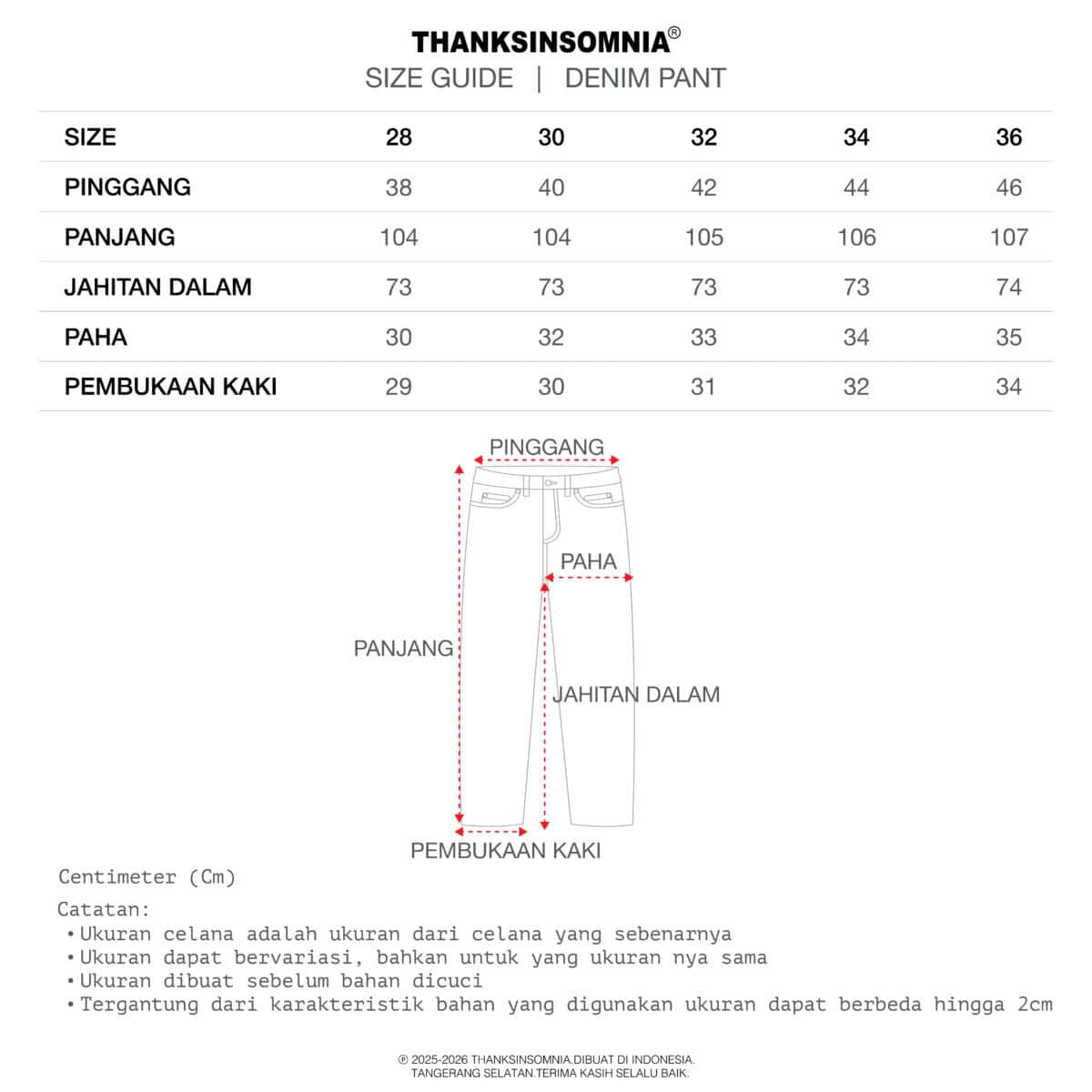 Denim Pants Maria Basic Indigo Blue Thanksinsomnia - Gambar 5