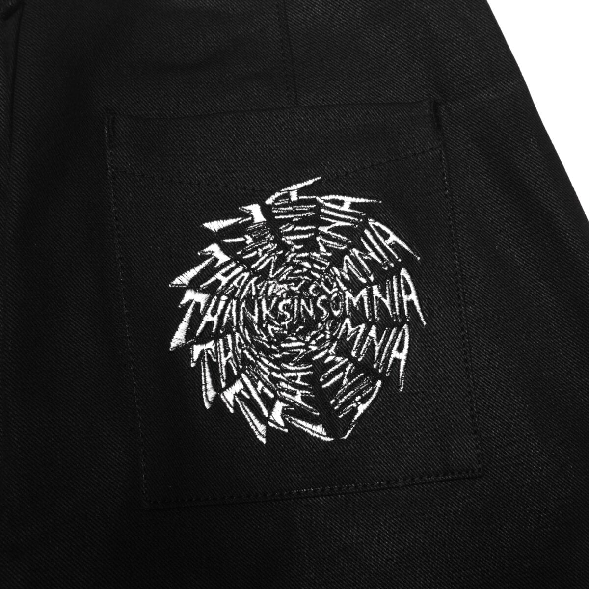 Pants Leonia Embroidery black Thanksinsomnia - Gambar 3