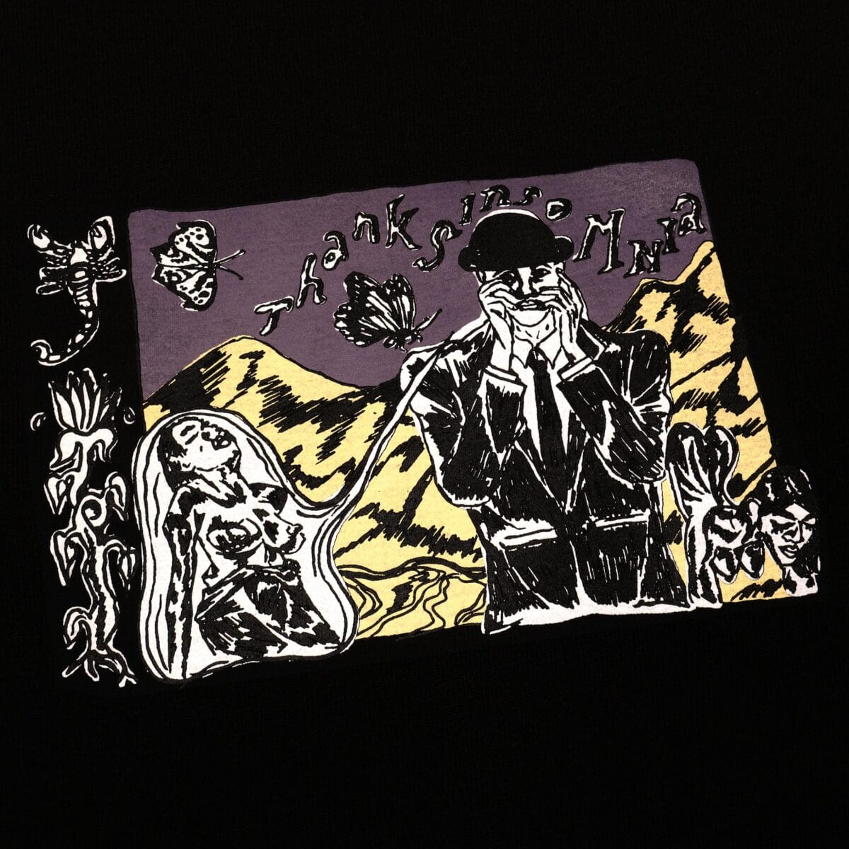 Tshirt Meadow Black Thanksinsomnia - Gambar 2